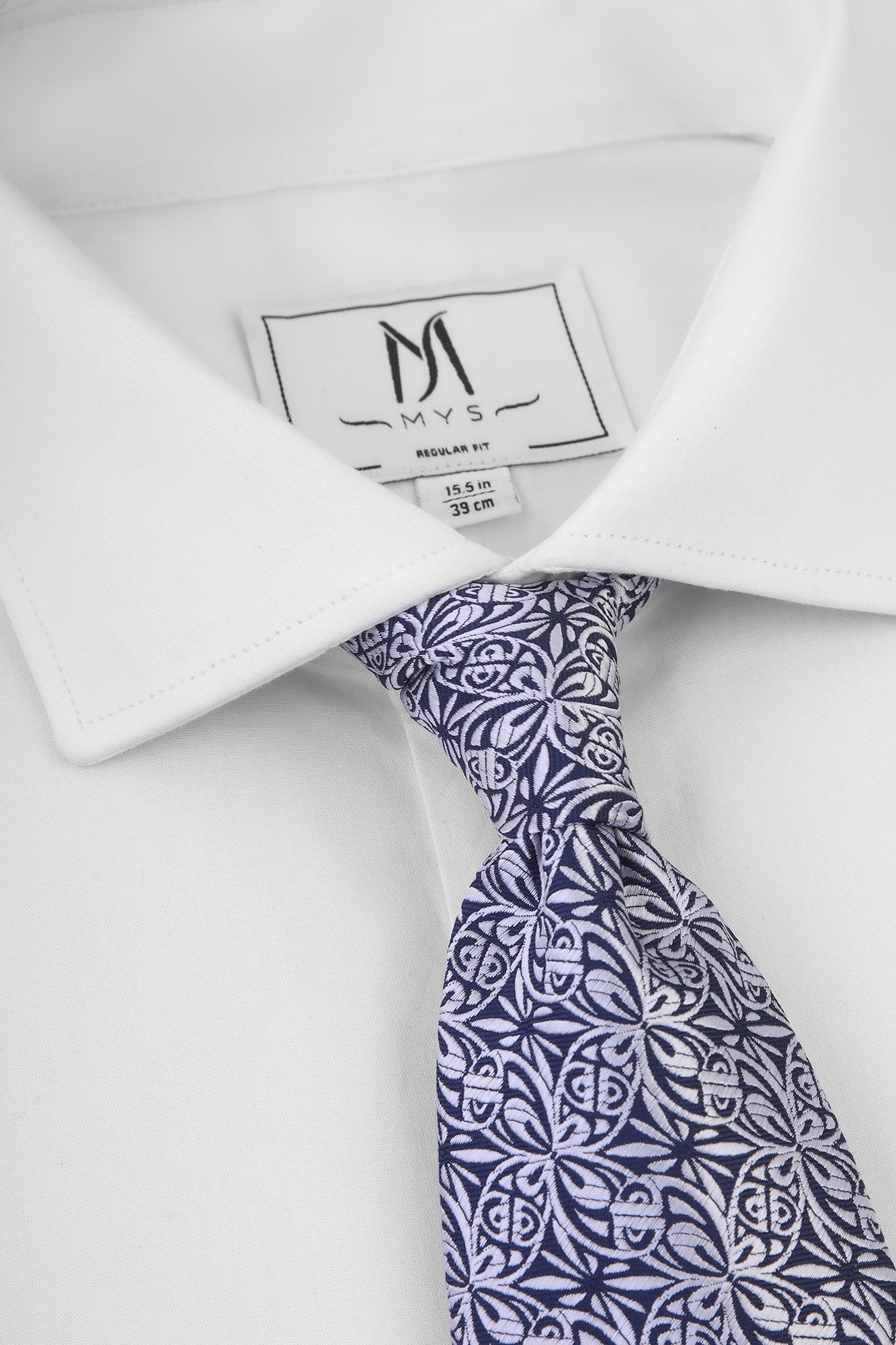 White Poplin Stretch Shirt - Regular Fit