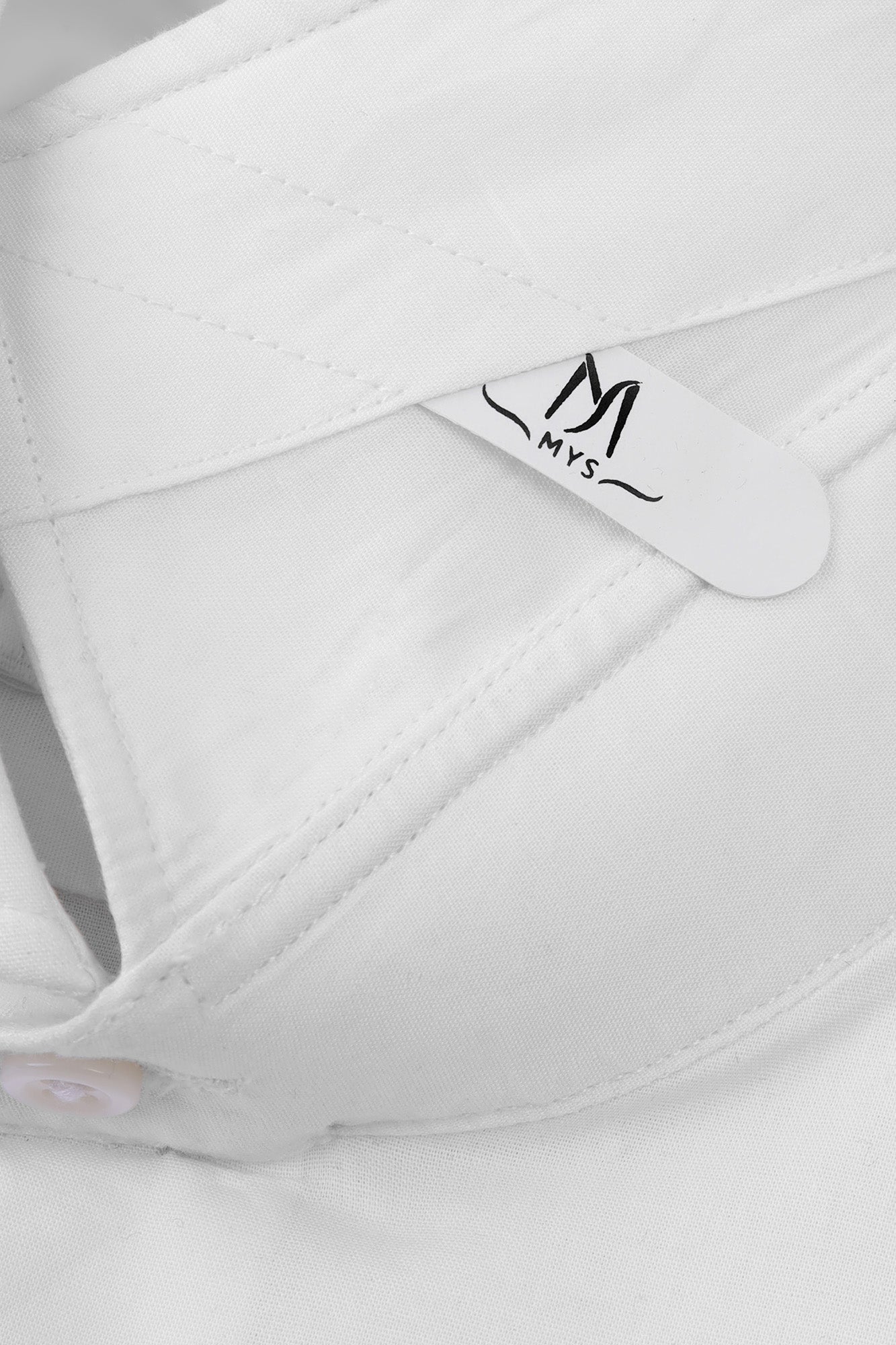 White Poplin Stretch Shirt - Regular Fit