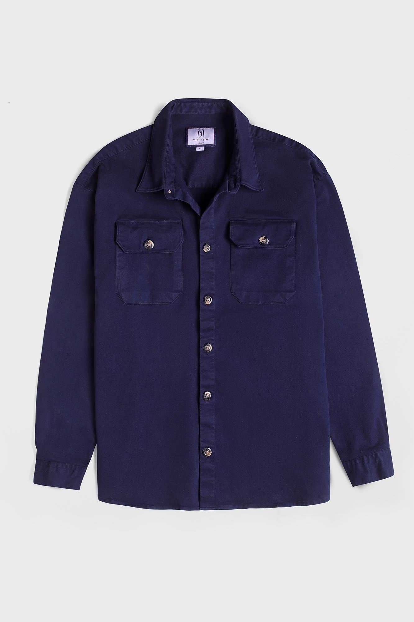 Garment-Dyed Stretch Overshirt