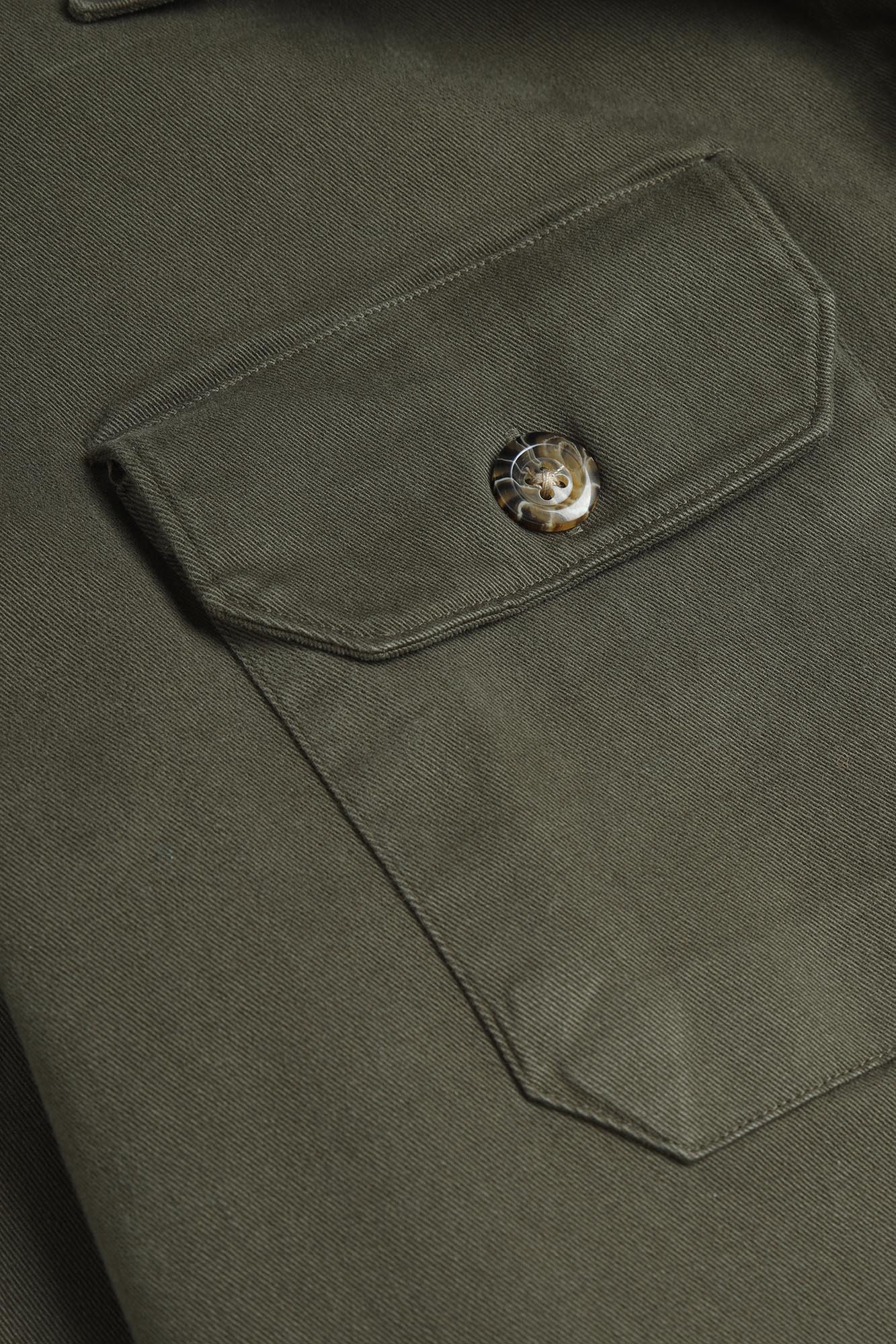 Garment-Dyed Stretch Overshirt