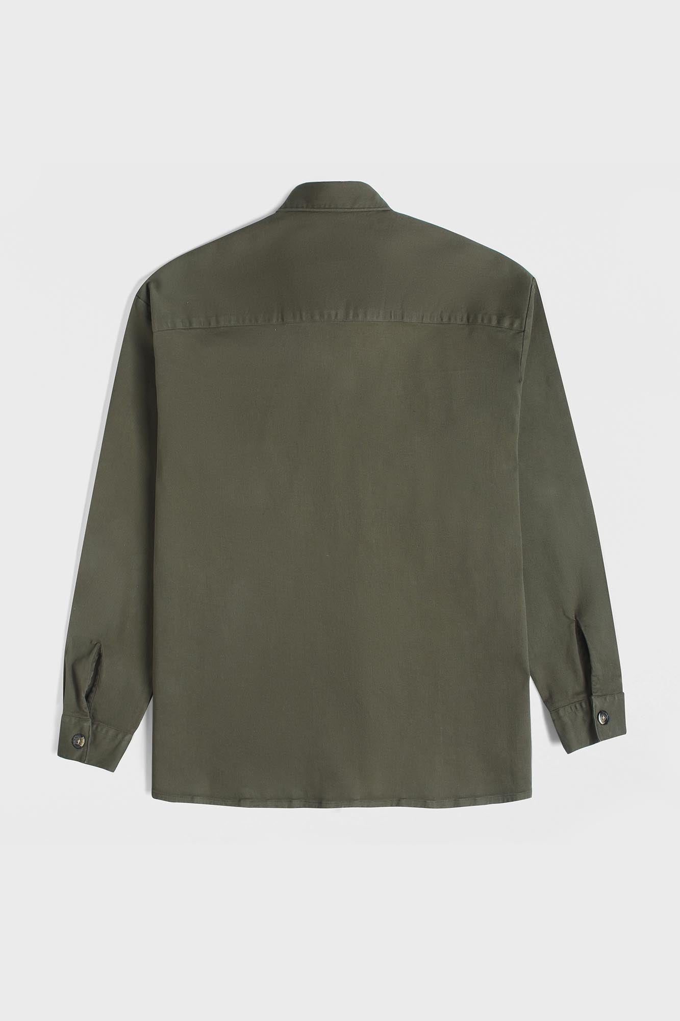 Garment-Dyed Stretch Overshirt