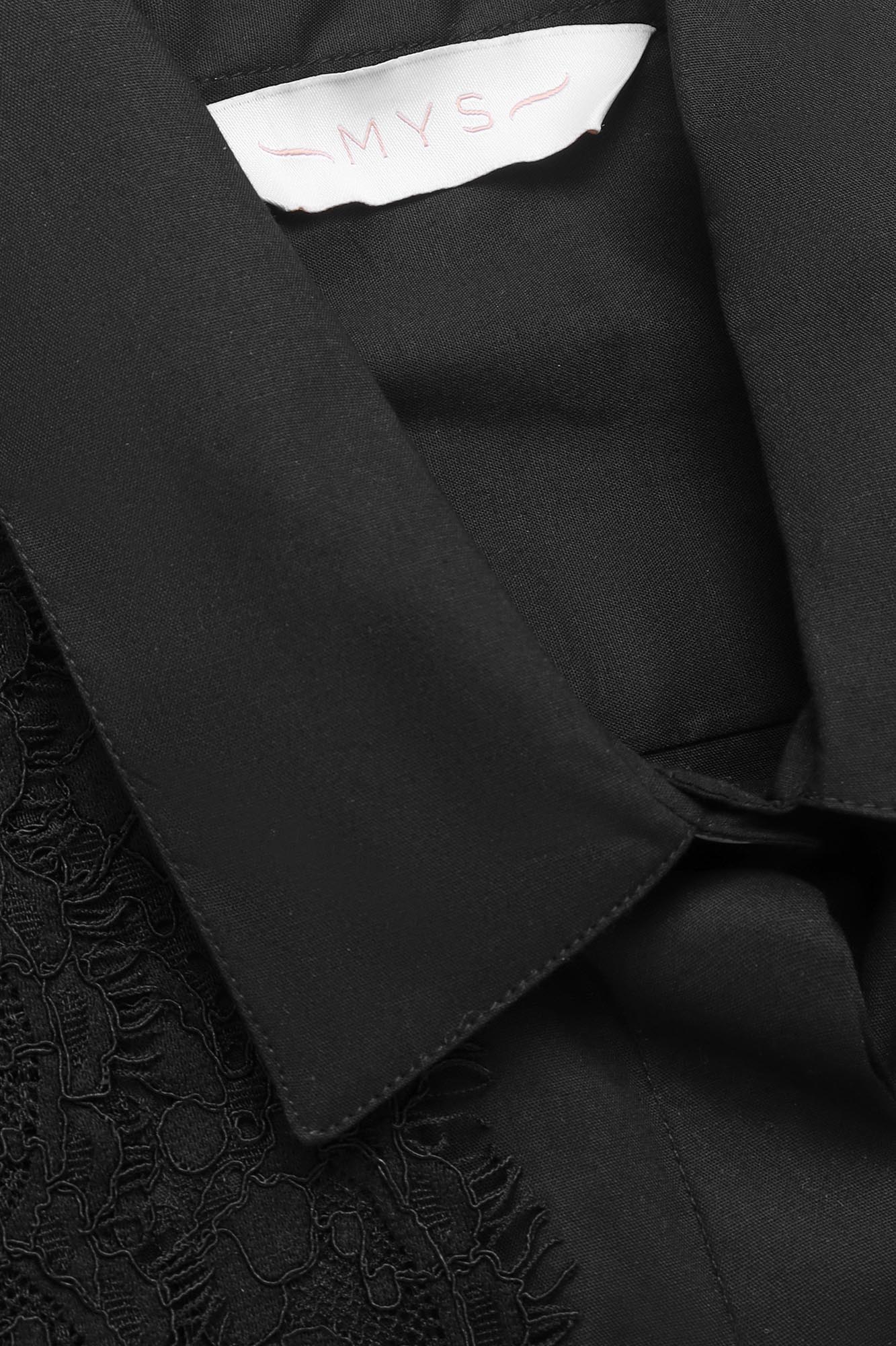 Black Poplin Lace Shirt