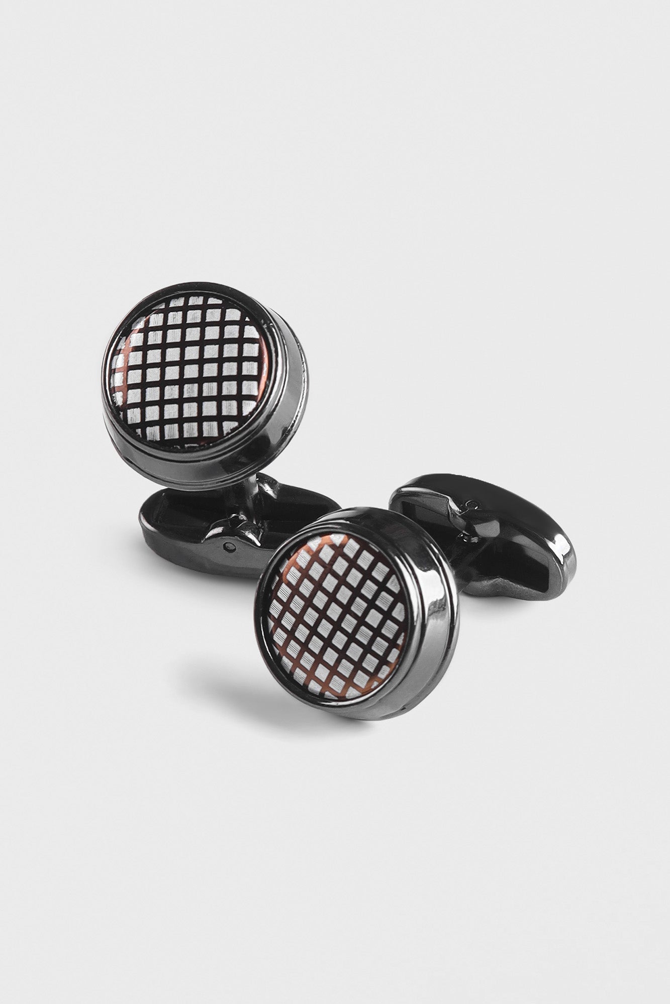 Silver Tone Round Cufflinks