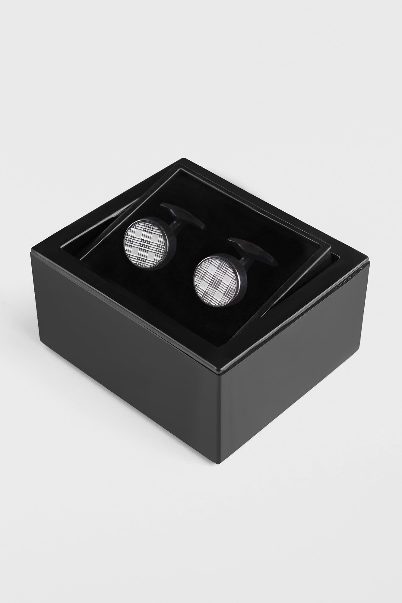 Silver Tone Round Cufflinks