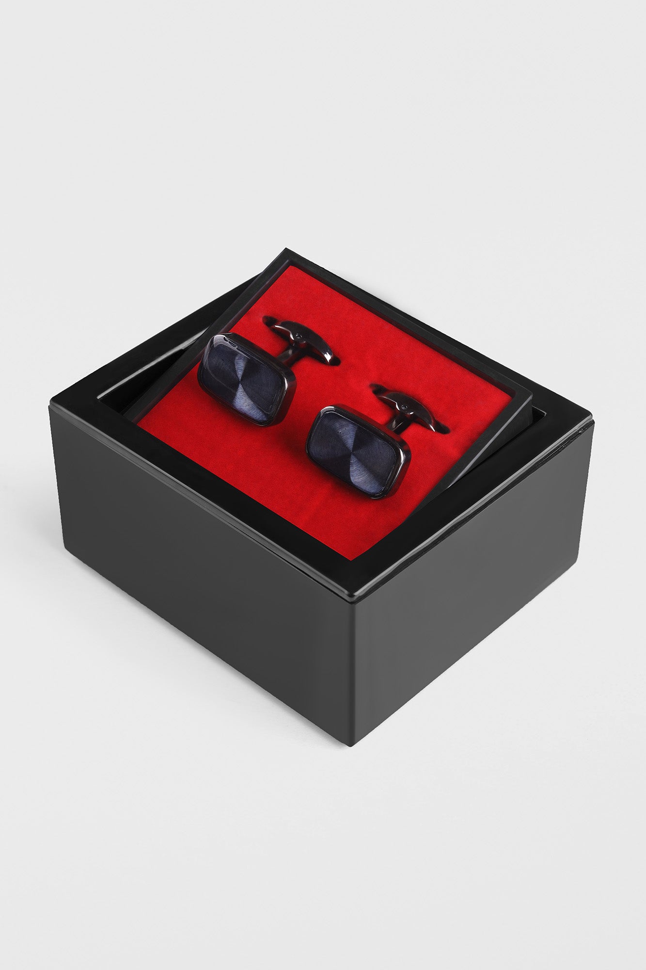 Blue Enamel Rectangle Cufflinks