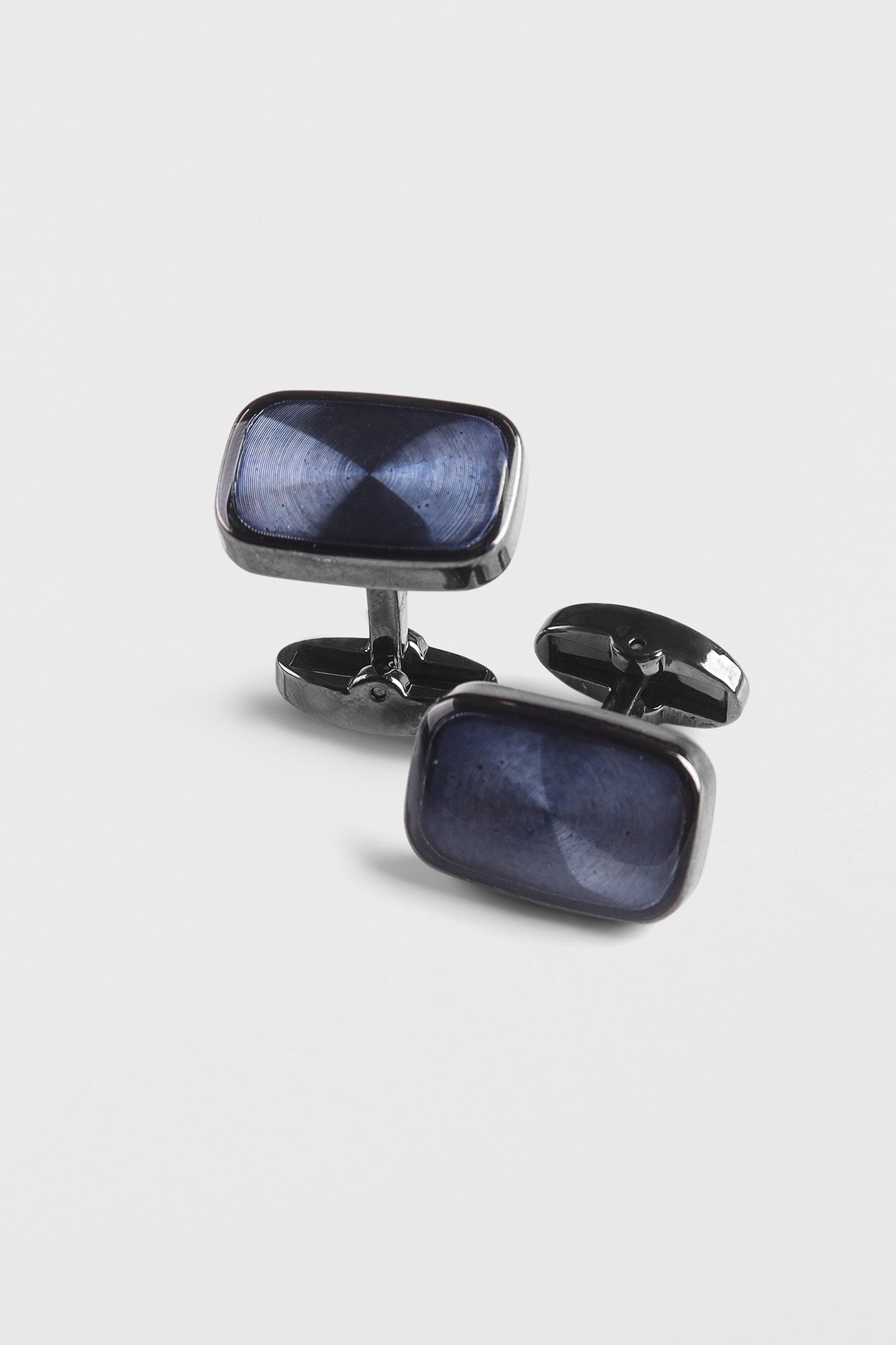 Blue Enamel Rectangle Cufflinks