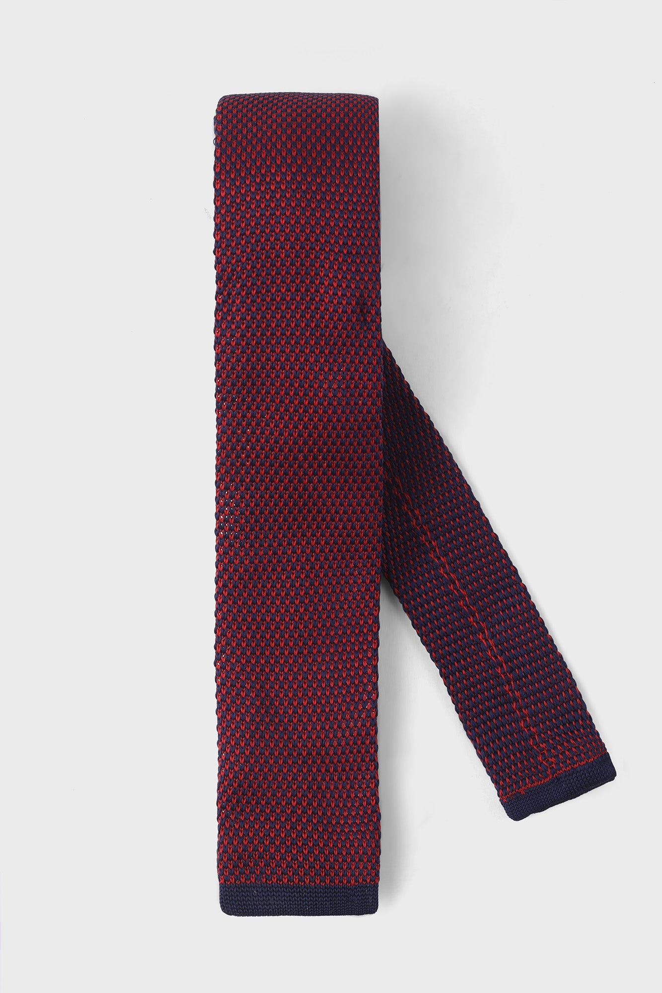 Burgundy Knitted Tie