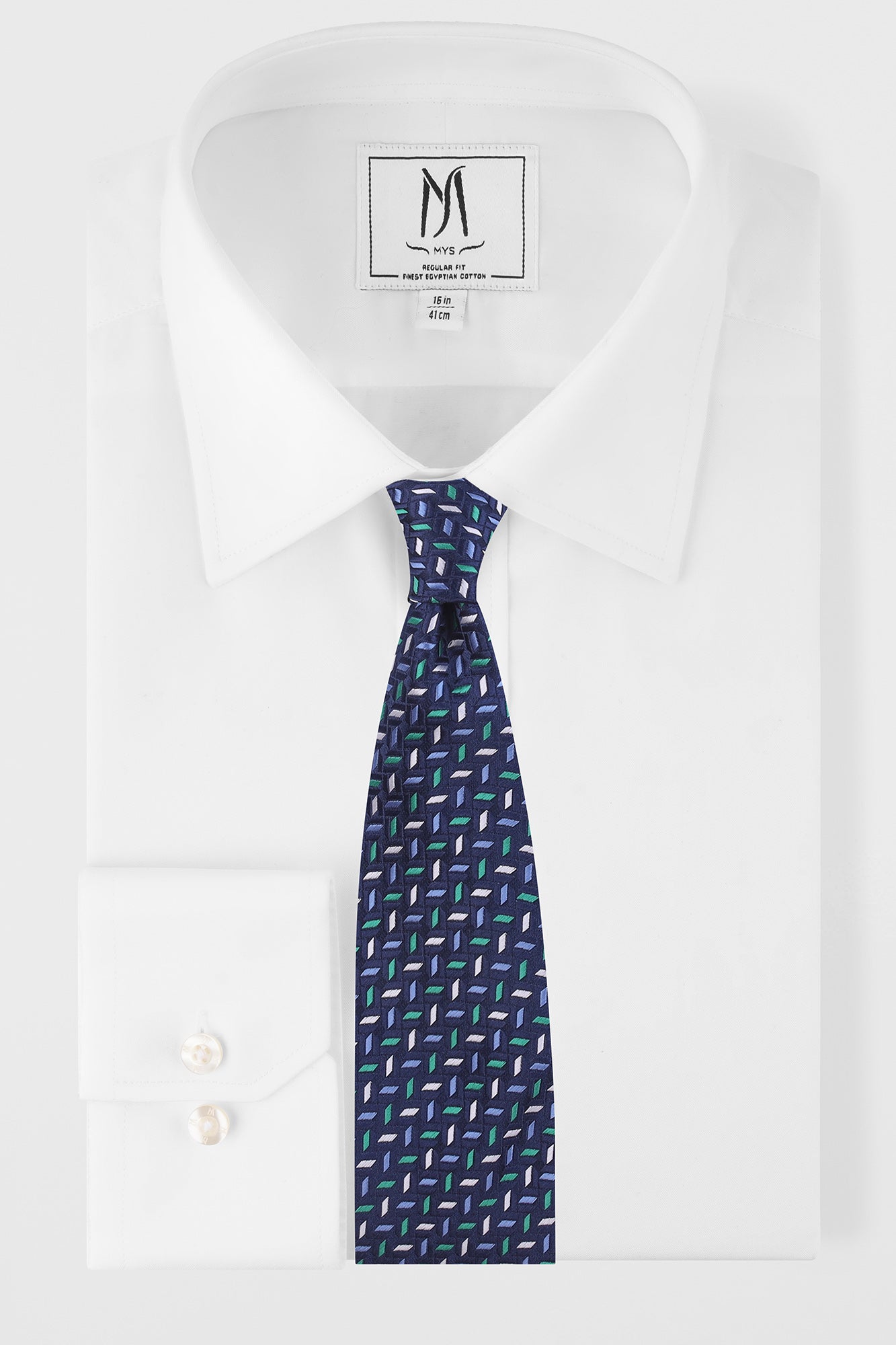 Blue Geometric Tie