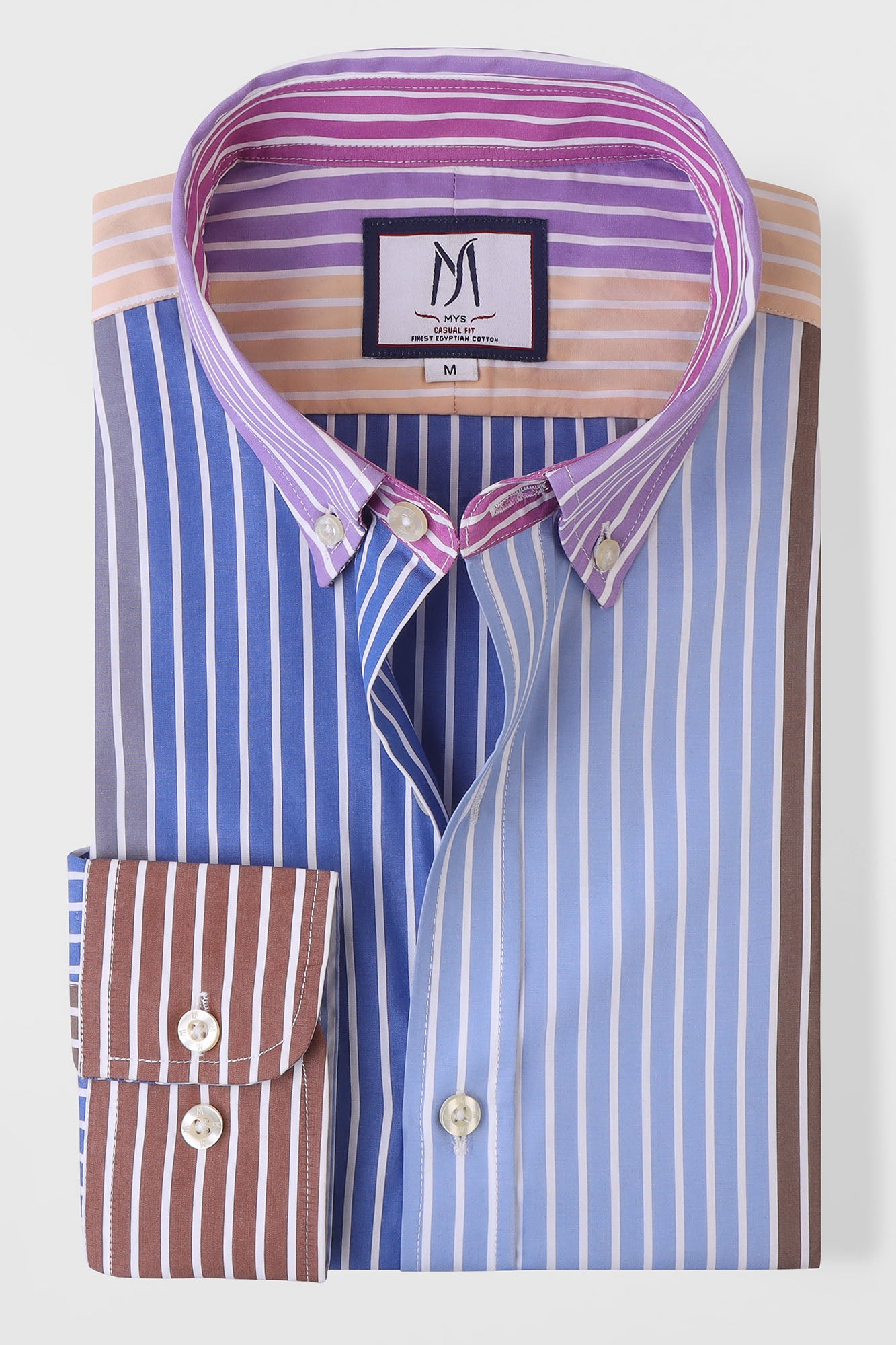 Multi-Color Striped Poplin Shirt