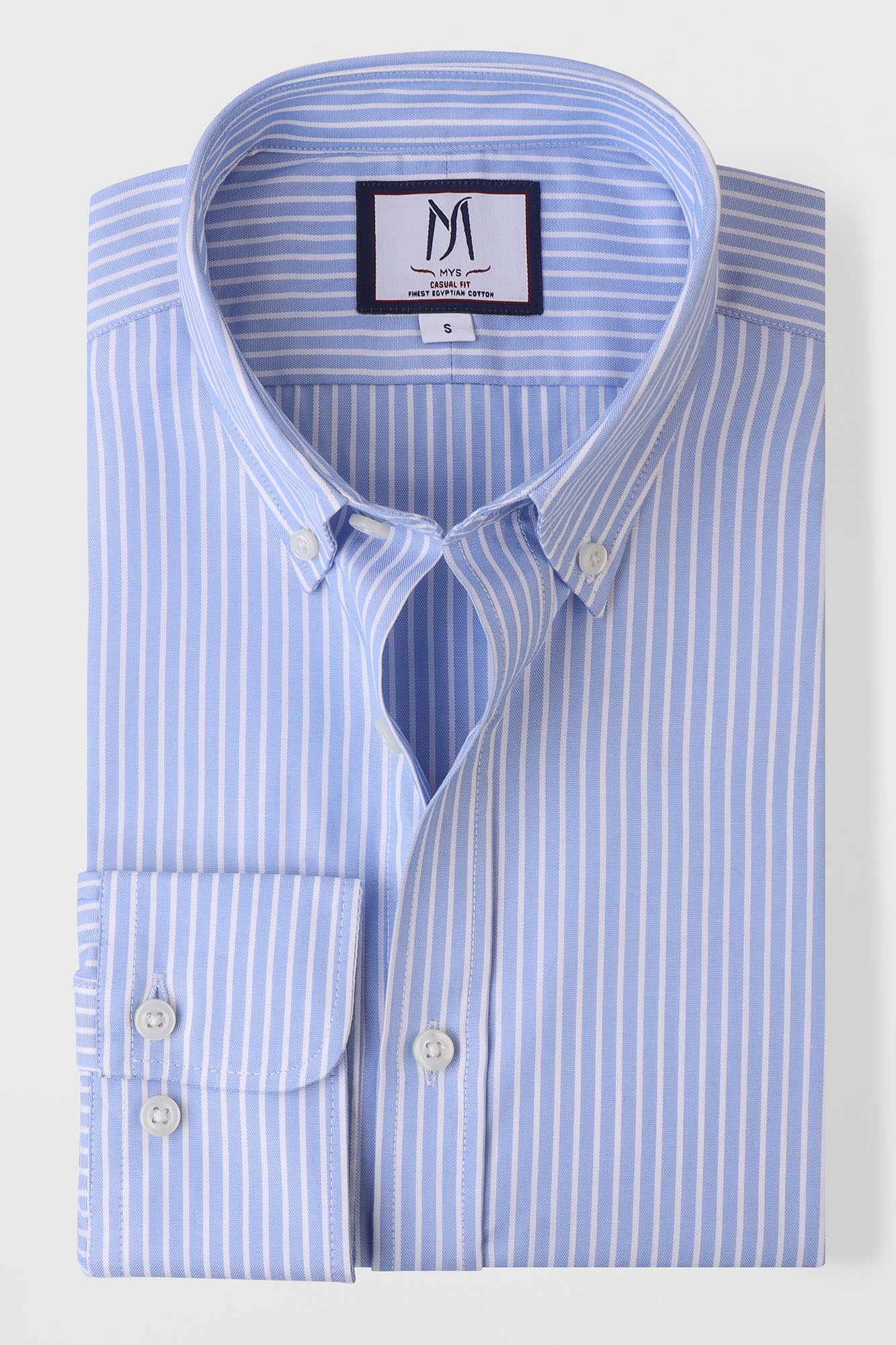 Light Blue Striped Royal Oxford Shirt
