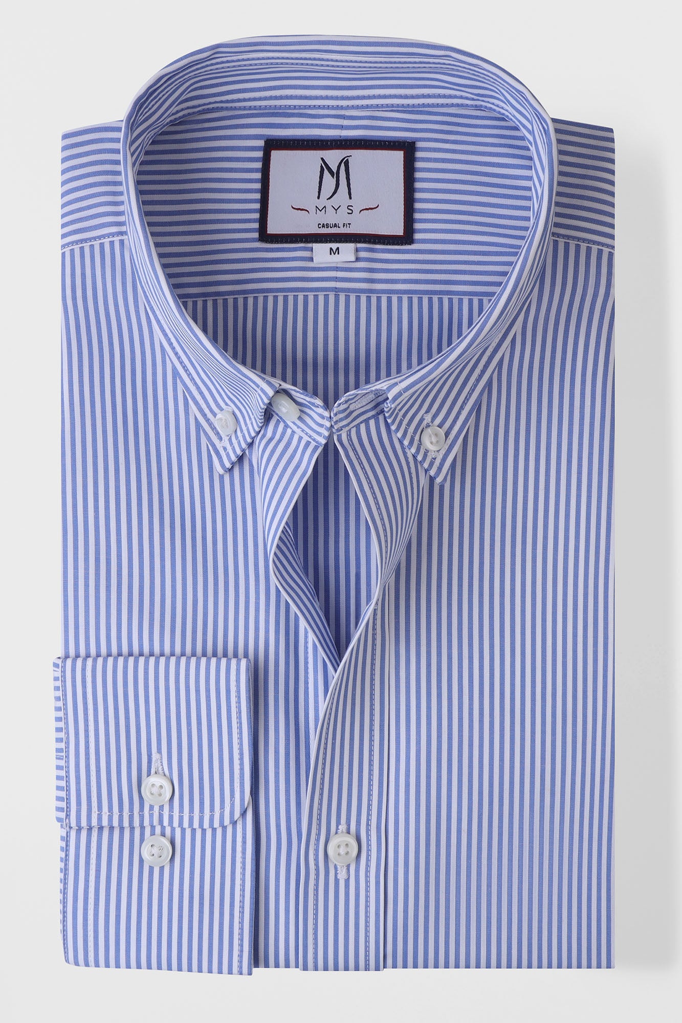 Blue Striped Poplin Shirt