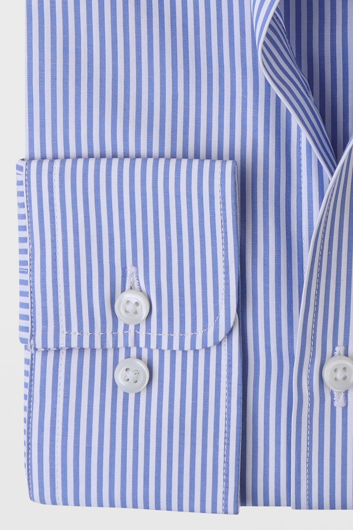Blue Striped Poplin Shirt