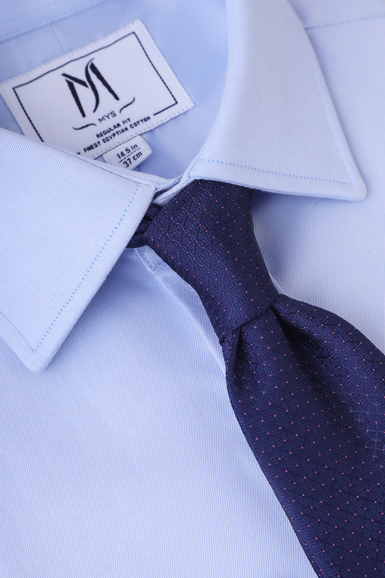 Light Blue Twill Double Cuff Non-Iron Shirt - Regular Fit