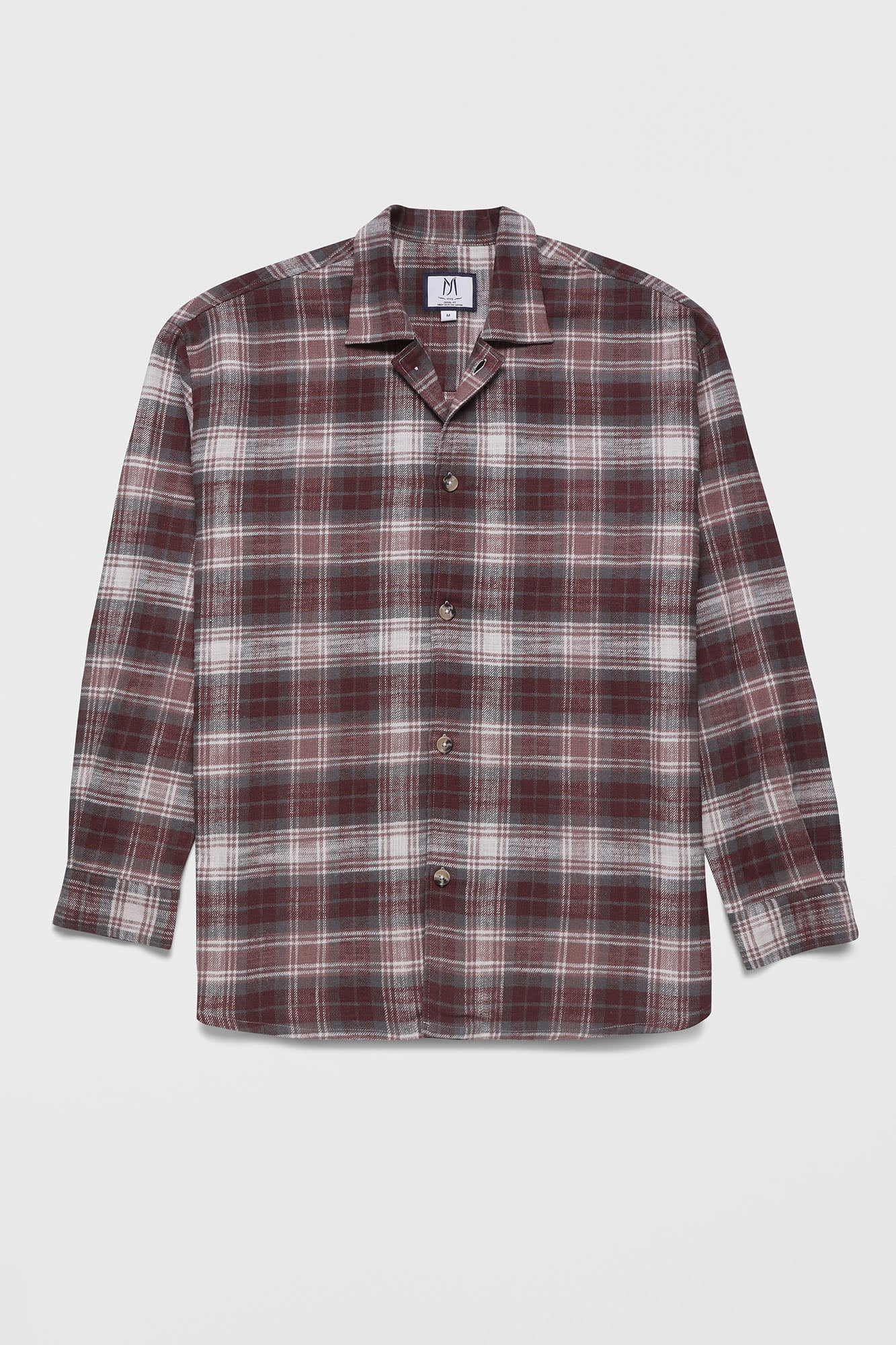 Burgundy Checkered Overshirt