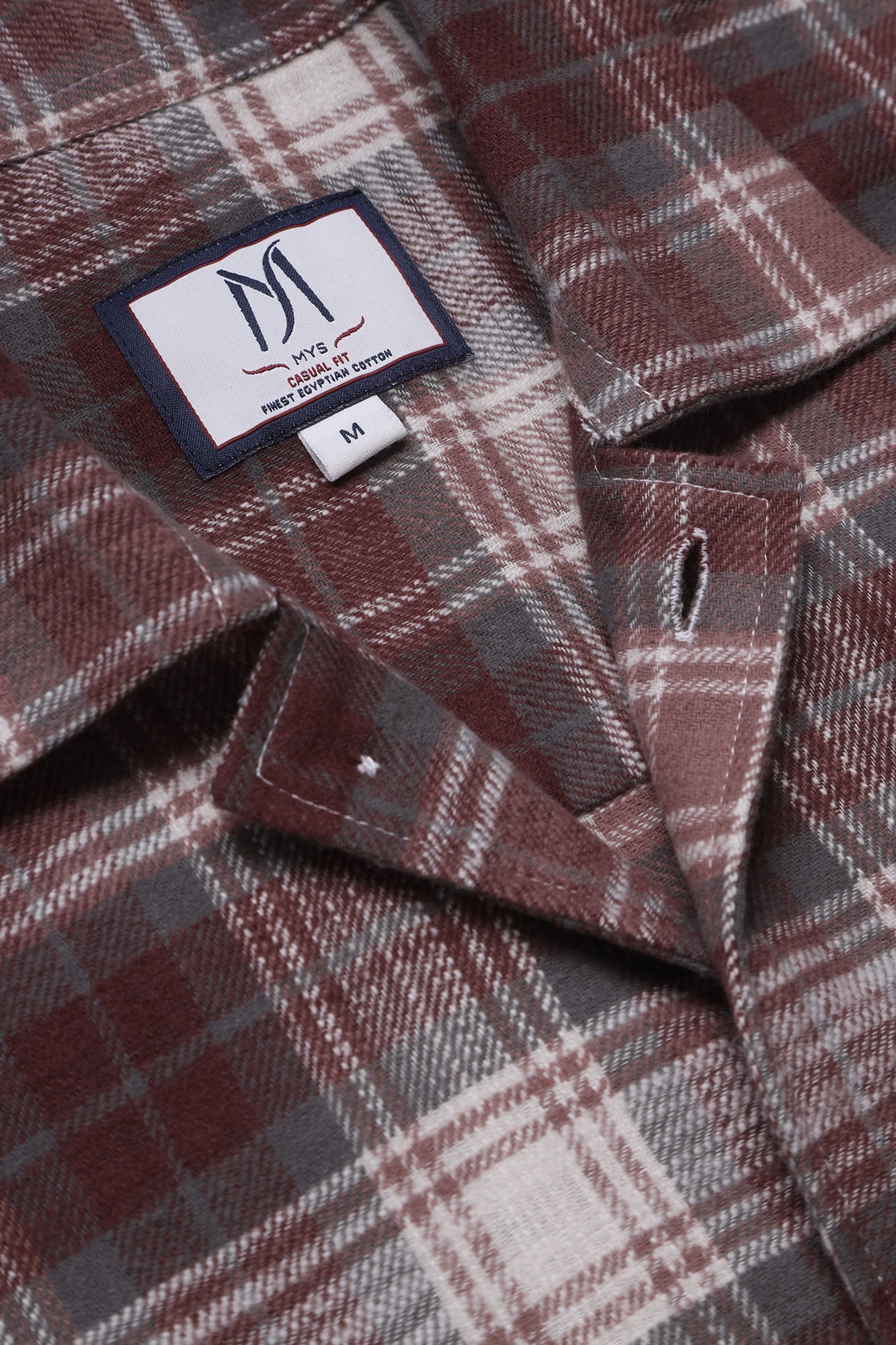 Burgundy Checkered Overshirt