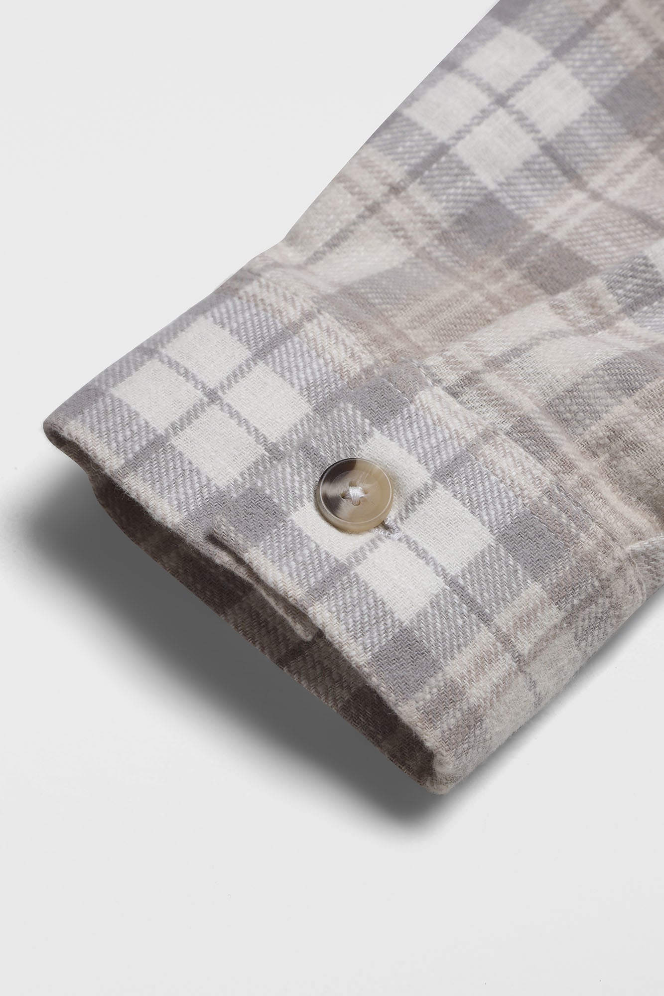 Beige Checkered Overshirt