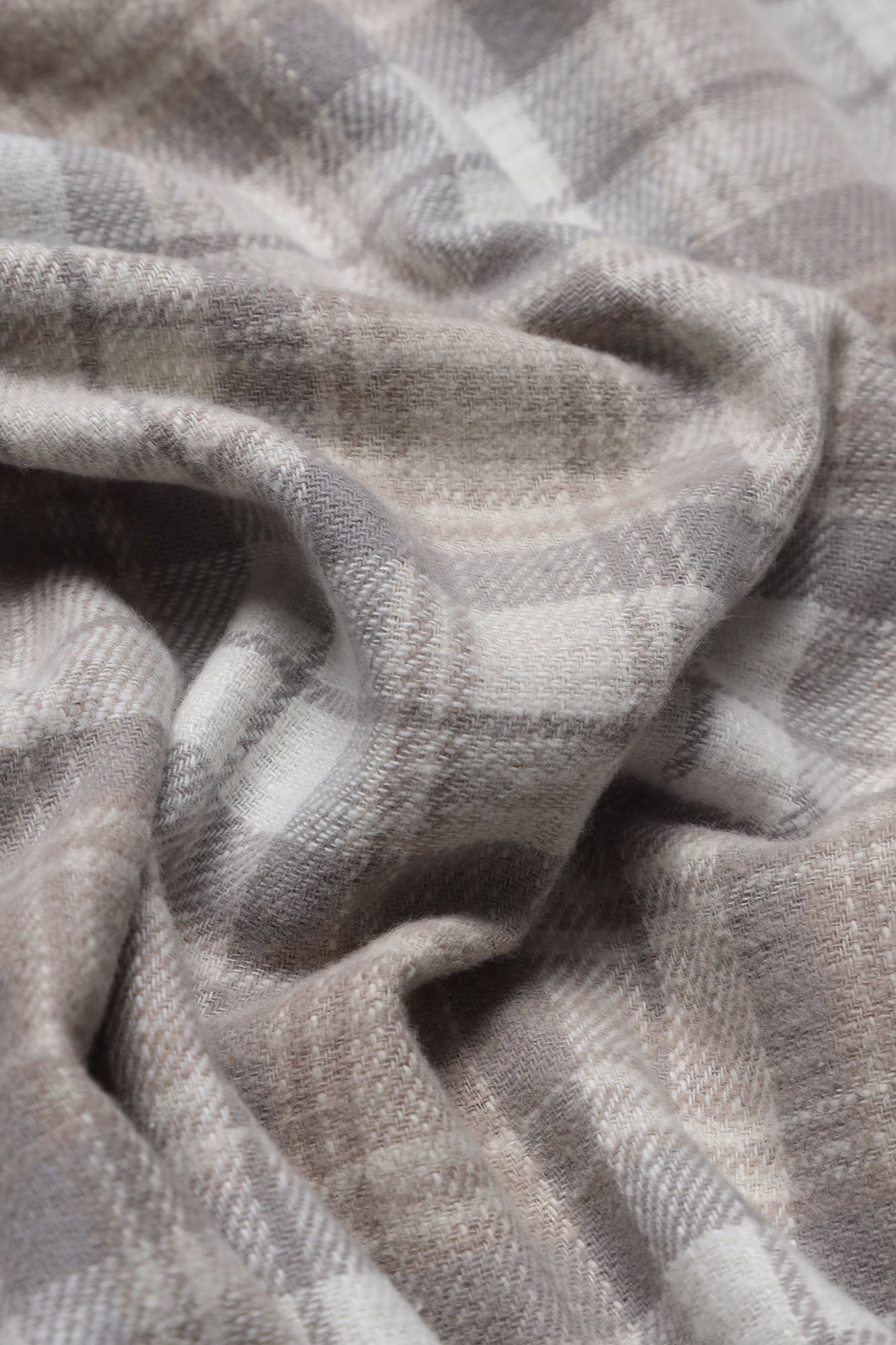 Beige Checkered Overshirt