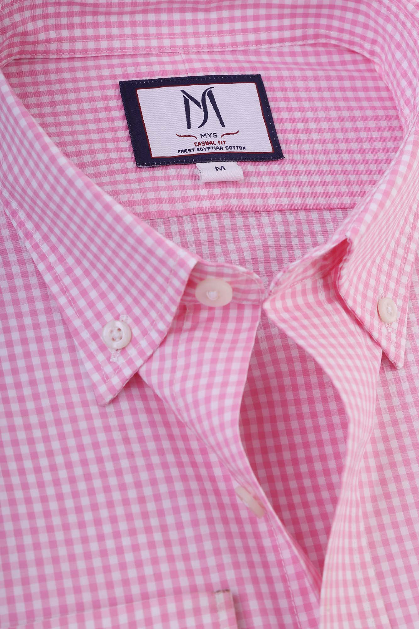 Pink Checkered Poplin Shirt
