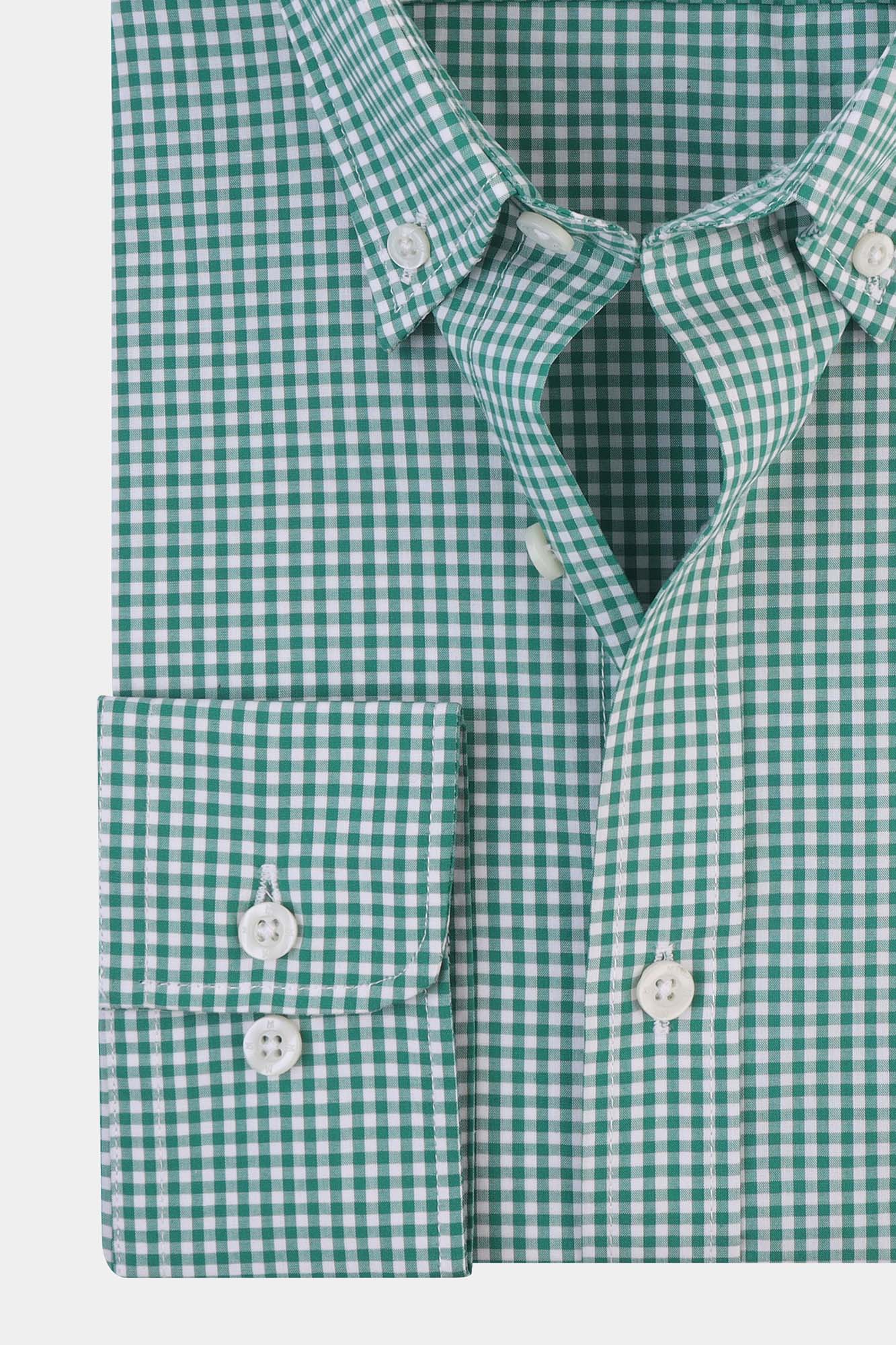 Checkered Poplin Button-Down Shirt