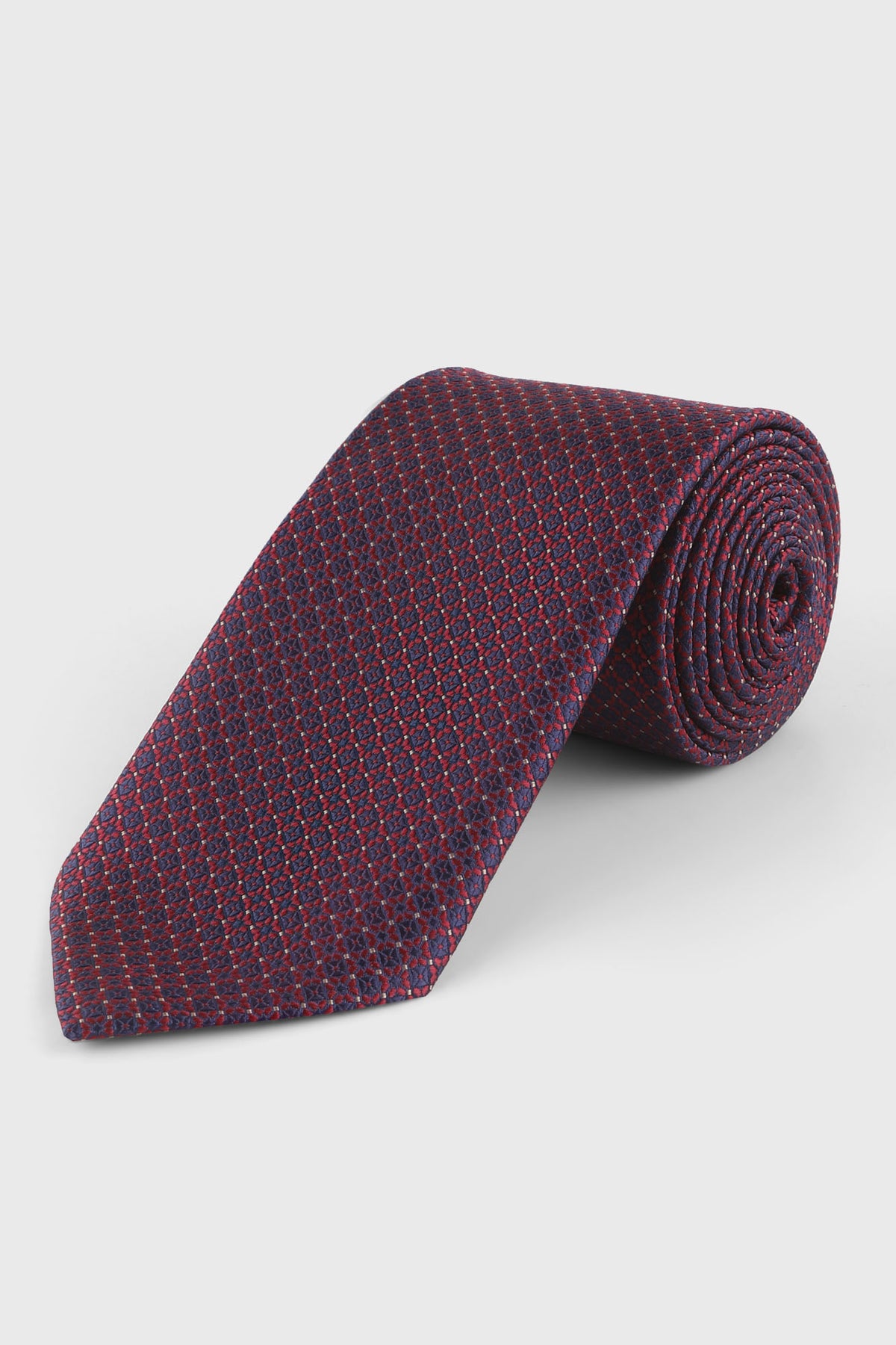 Navy Geometric Tie Set