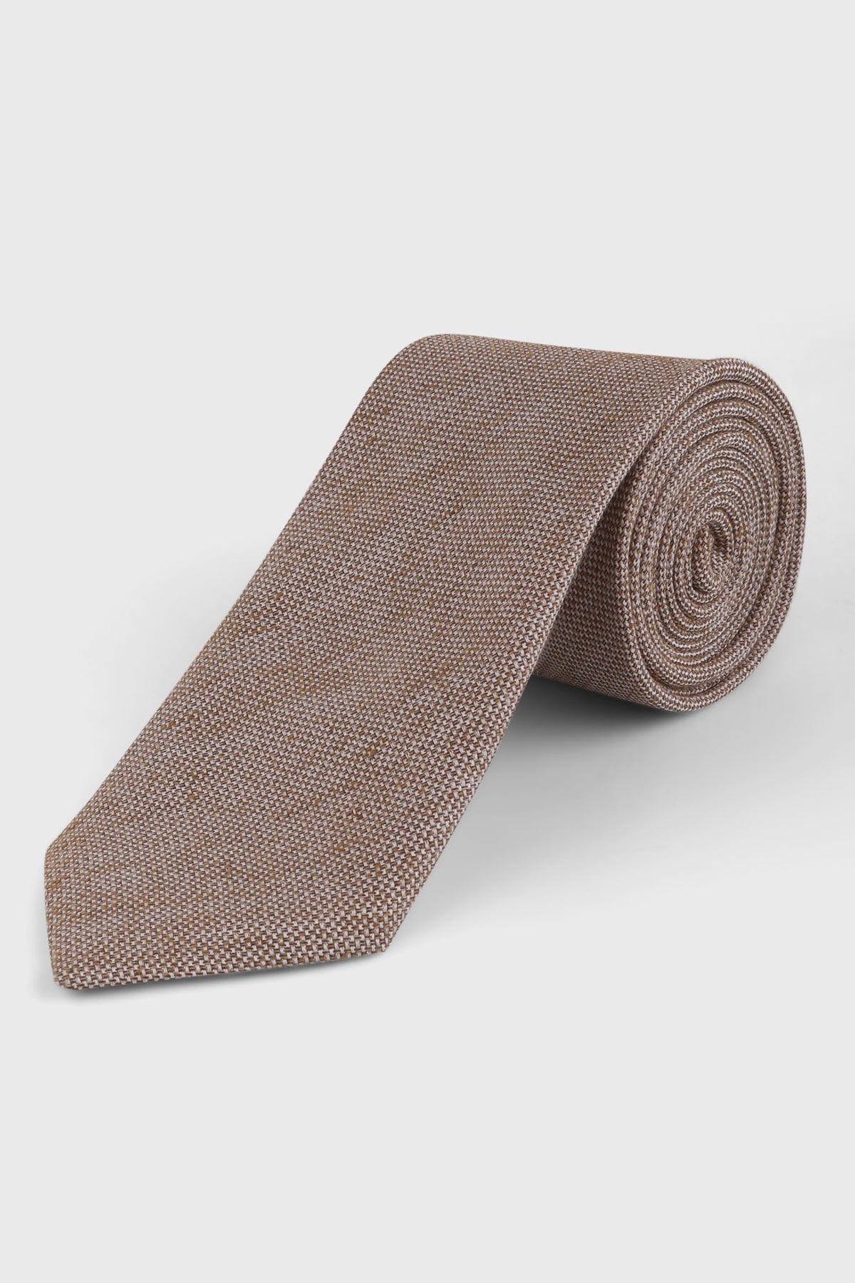 Beige Textured Tie Set