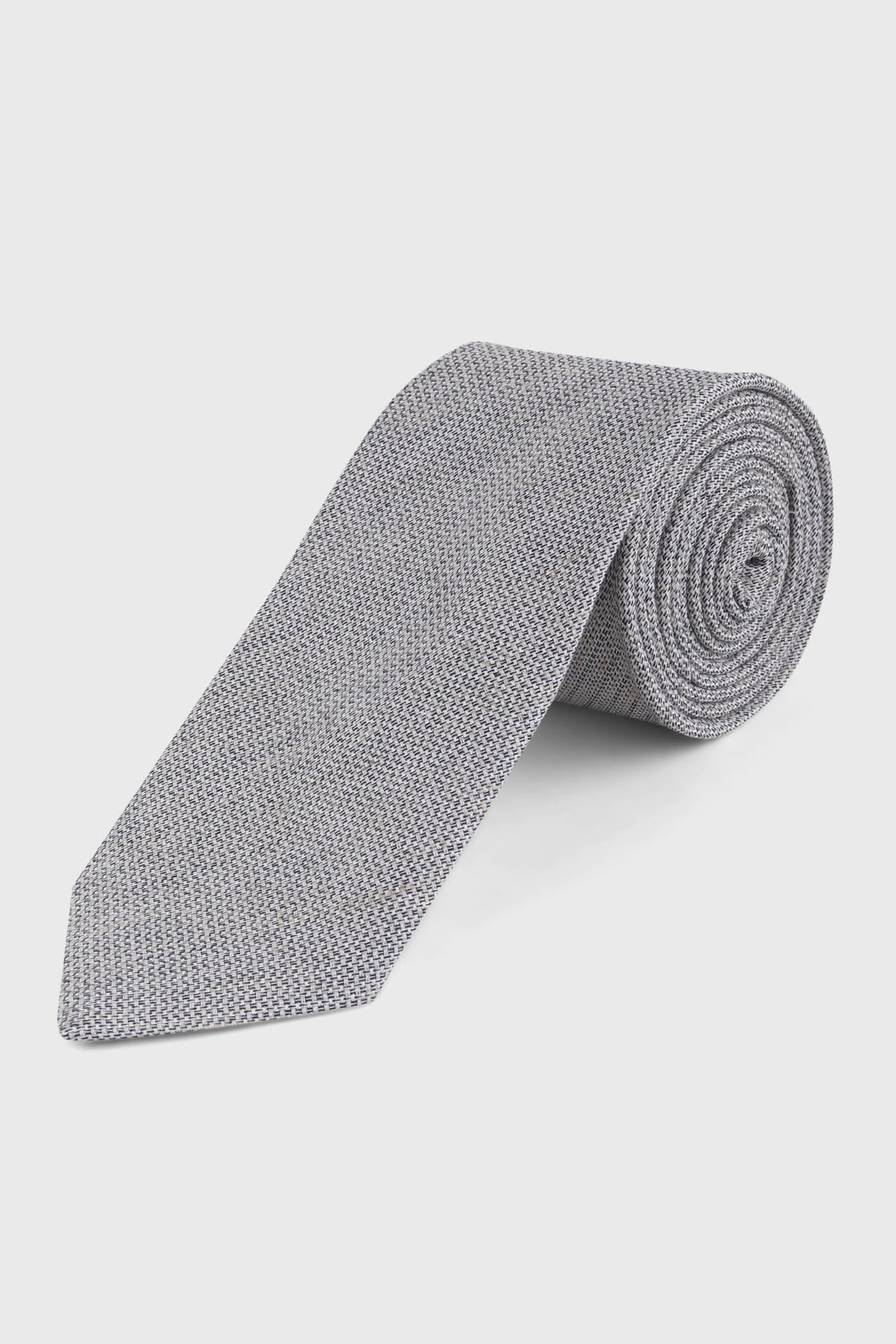 Light Grey Textured Tie Set