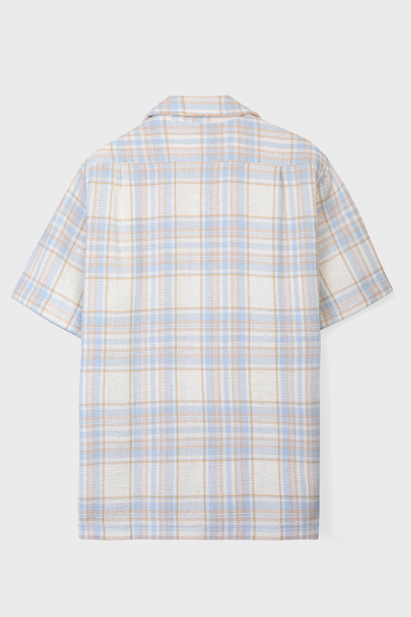 Beige Checkered Revere Shirt