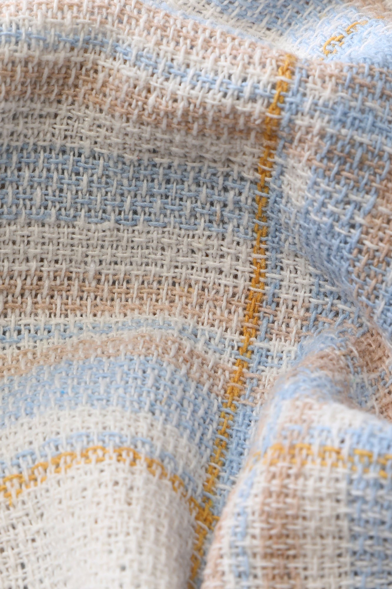 Beige Checkered Revere Shirt