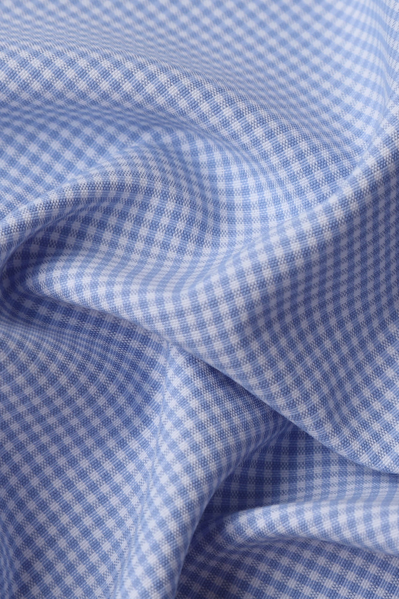 Light Blue Micro-Check Shirt - Regular Fit