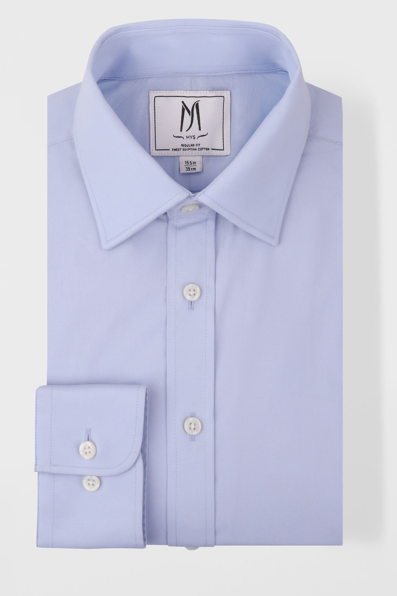 Light Blue Poplin Stretch Shirt - Regular Fit
