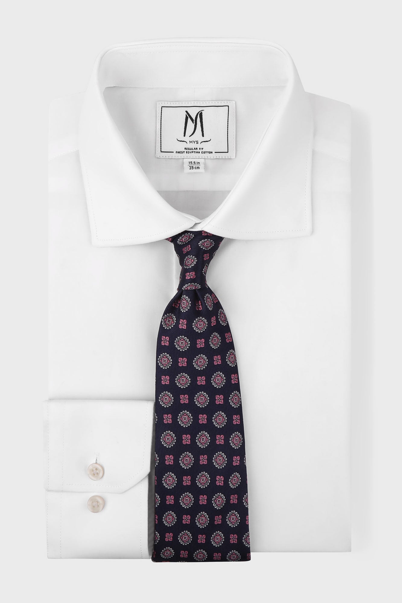 White Poplin Stretch Shirt - Regular Fit