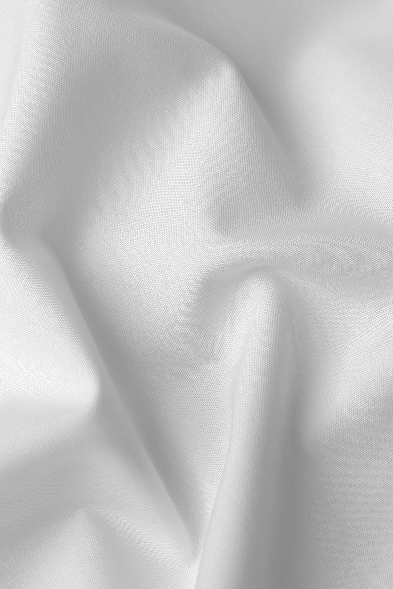 White Poplin Stretch Shirt - Regular Fit