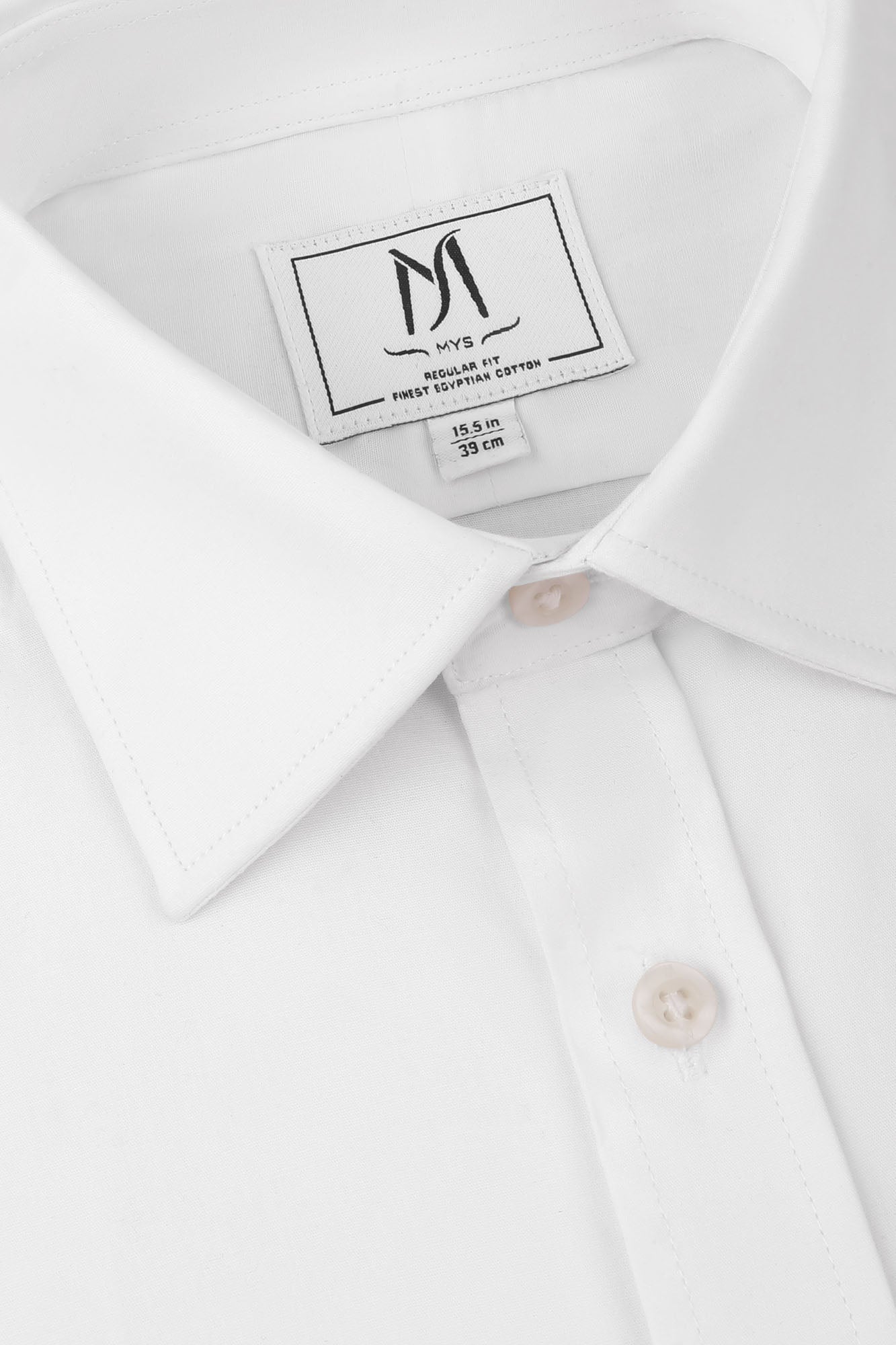 White Poplin Stretch Shirt - Regular Fit