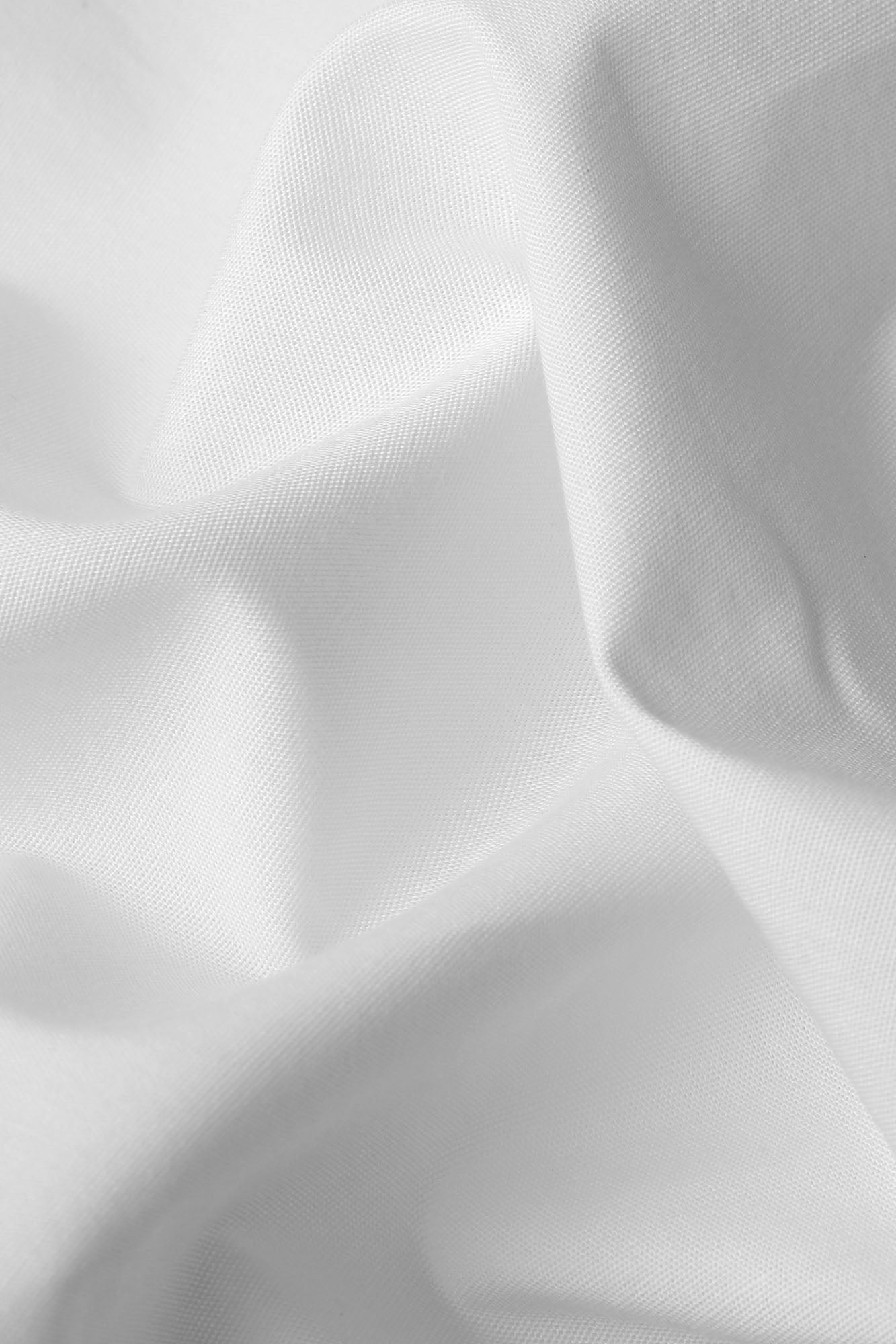 White Poplin Stretch Shirt - Regular Fit