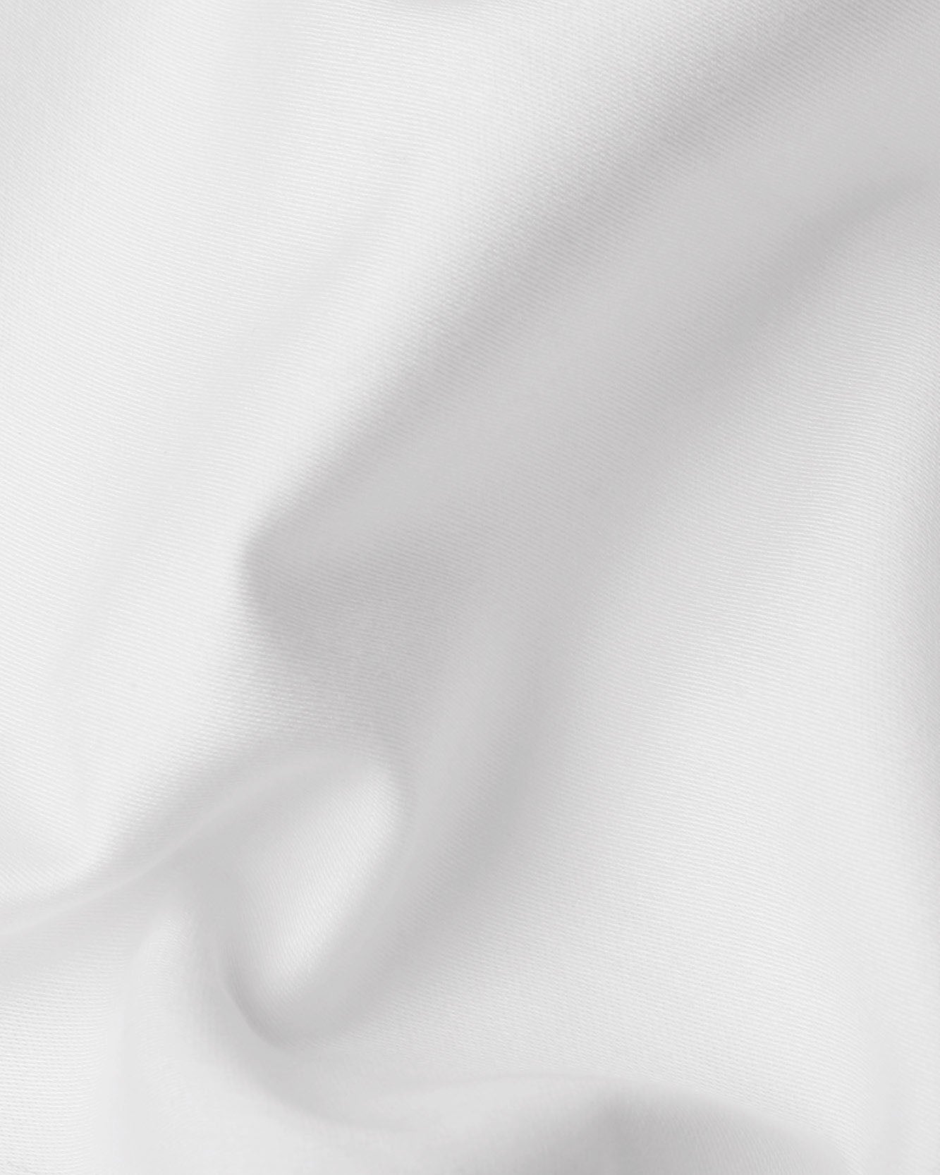 White Twill Hidden Placket Shirt - Slim Fit