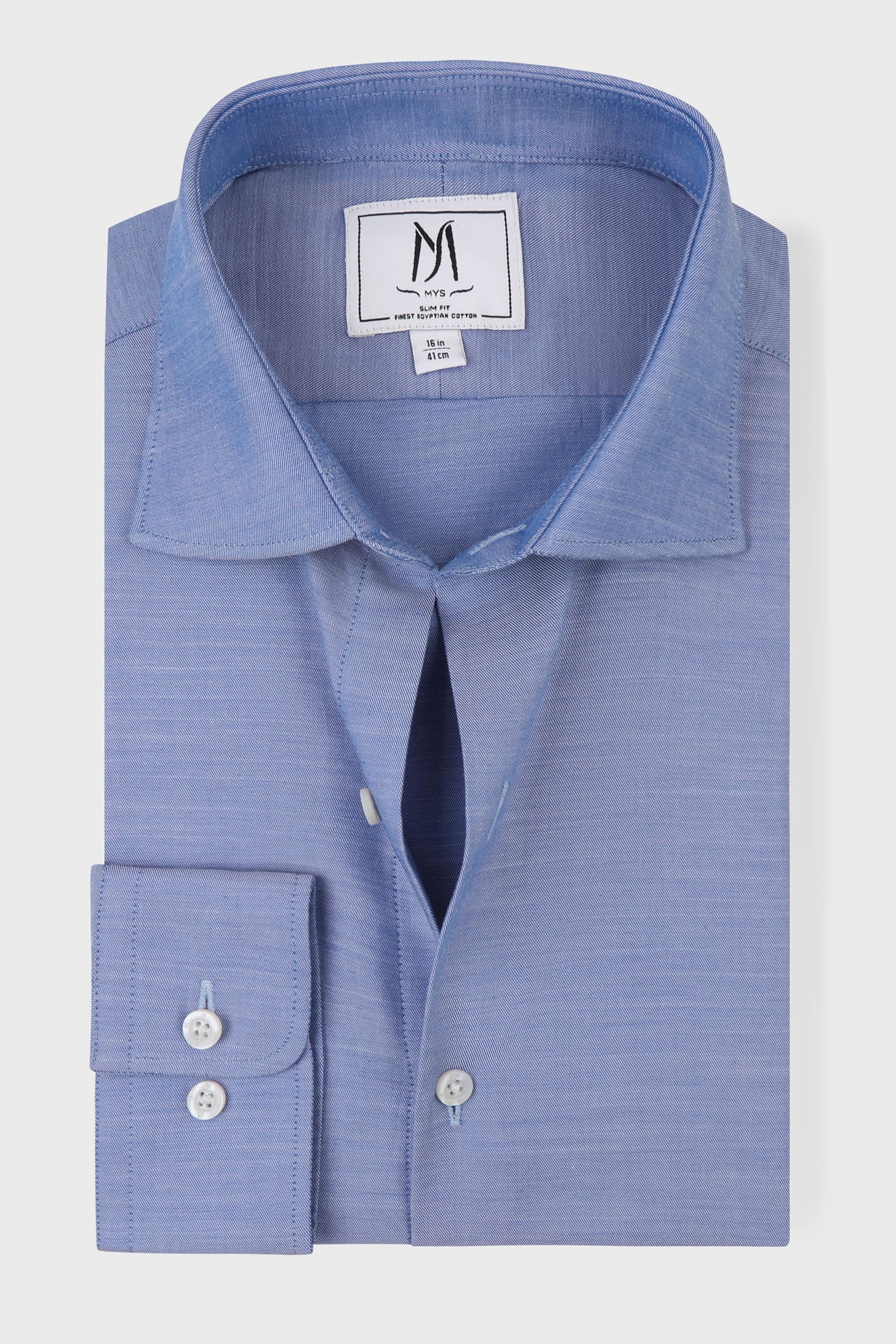 Light Blue Twill Tencel Shirt - Slim Fit