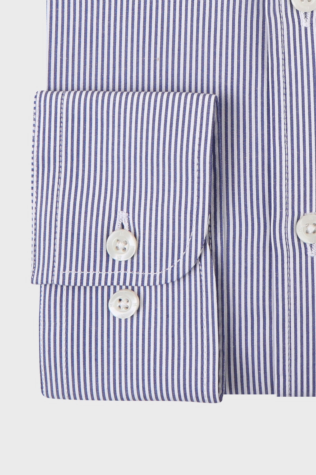 Blue Poplin Striped Shirt - Regular Fit