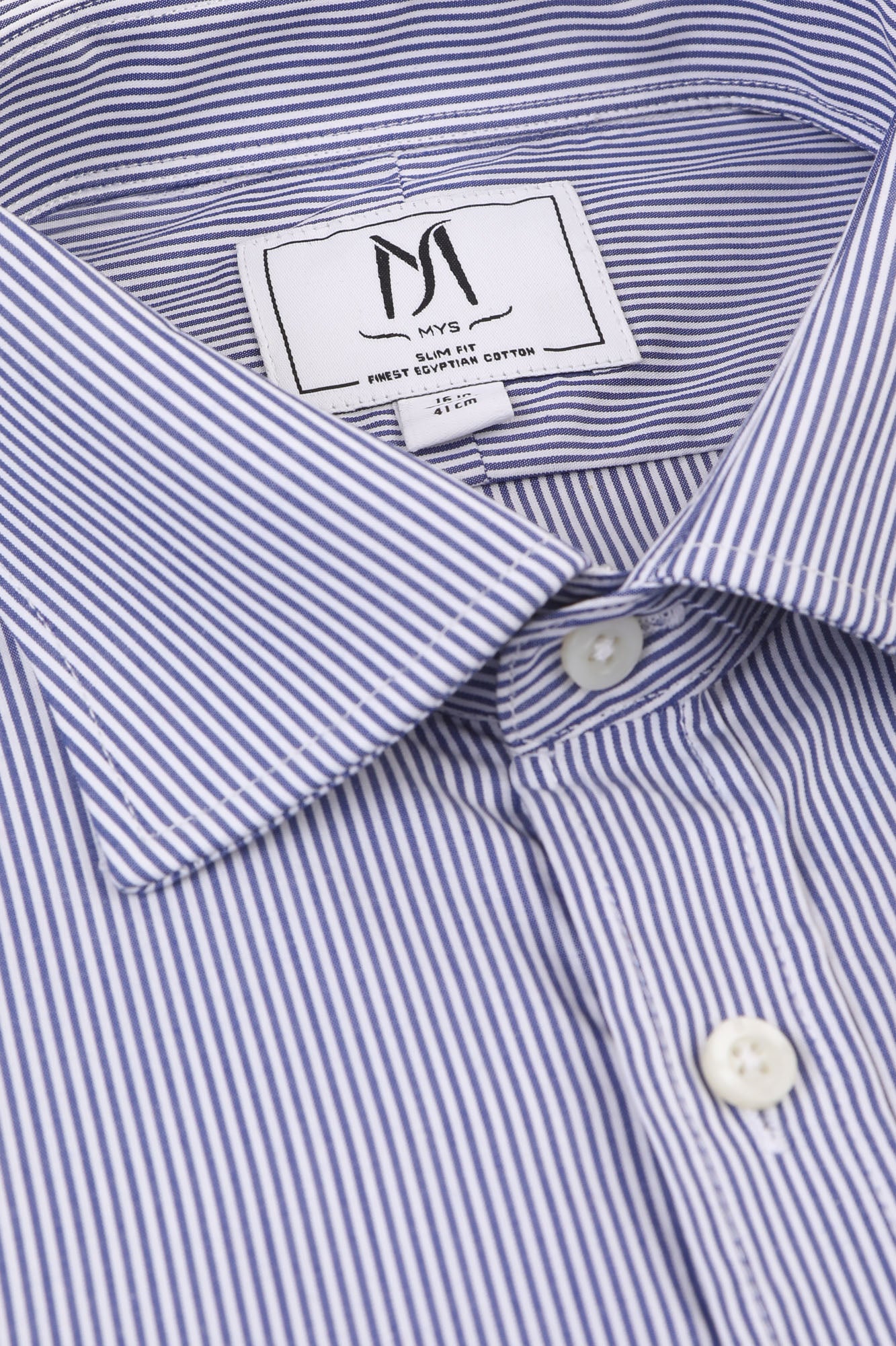 Blue Poplin Striped Shirt - Regular Fit