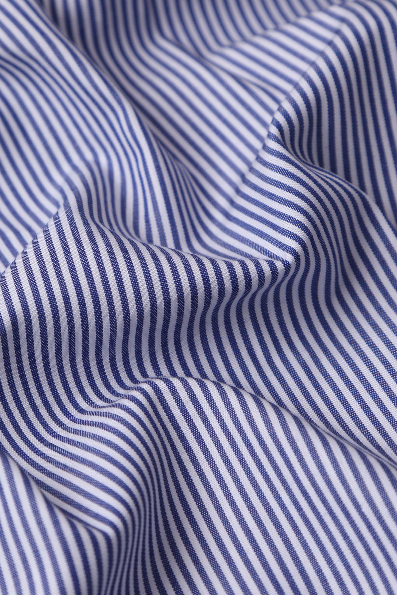 Blue Poplin Striped Shirt - Regular Fit