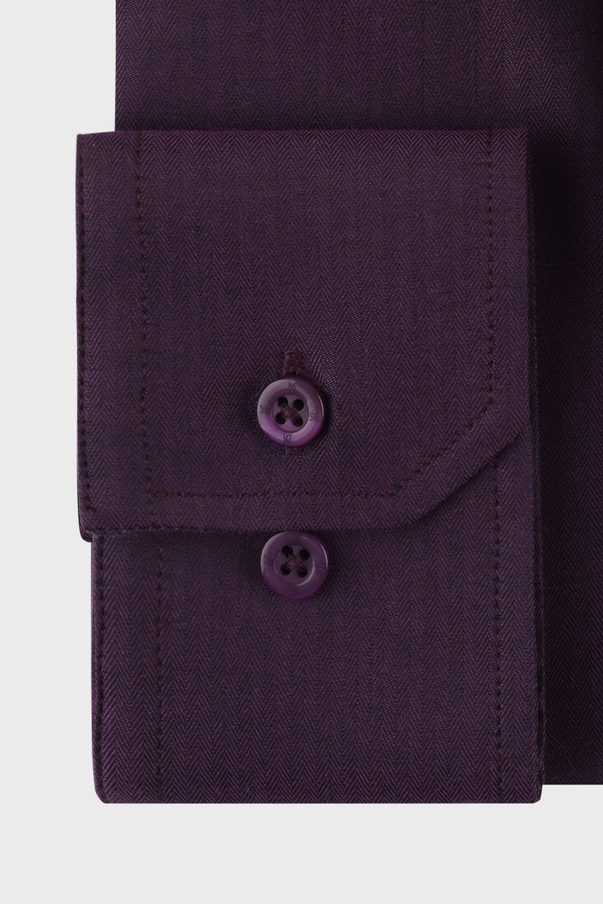 Purple Herringbone Shirt - Regular Fit