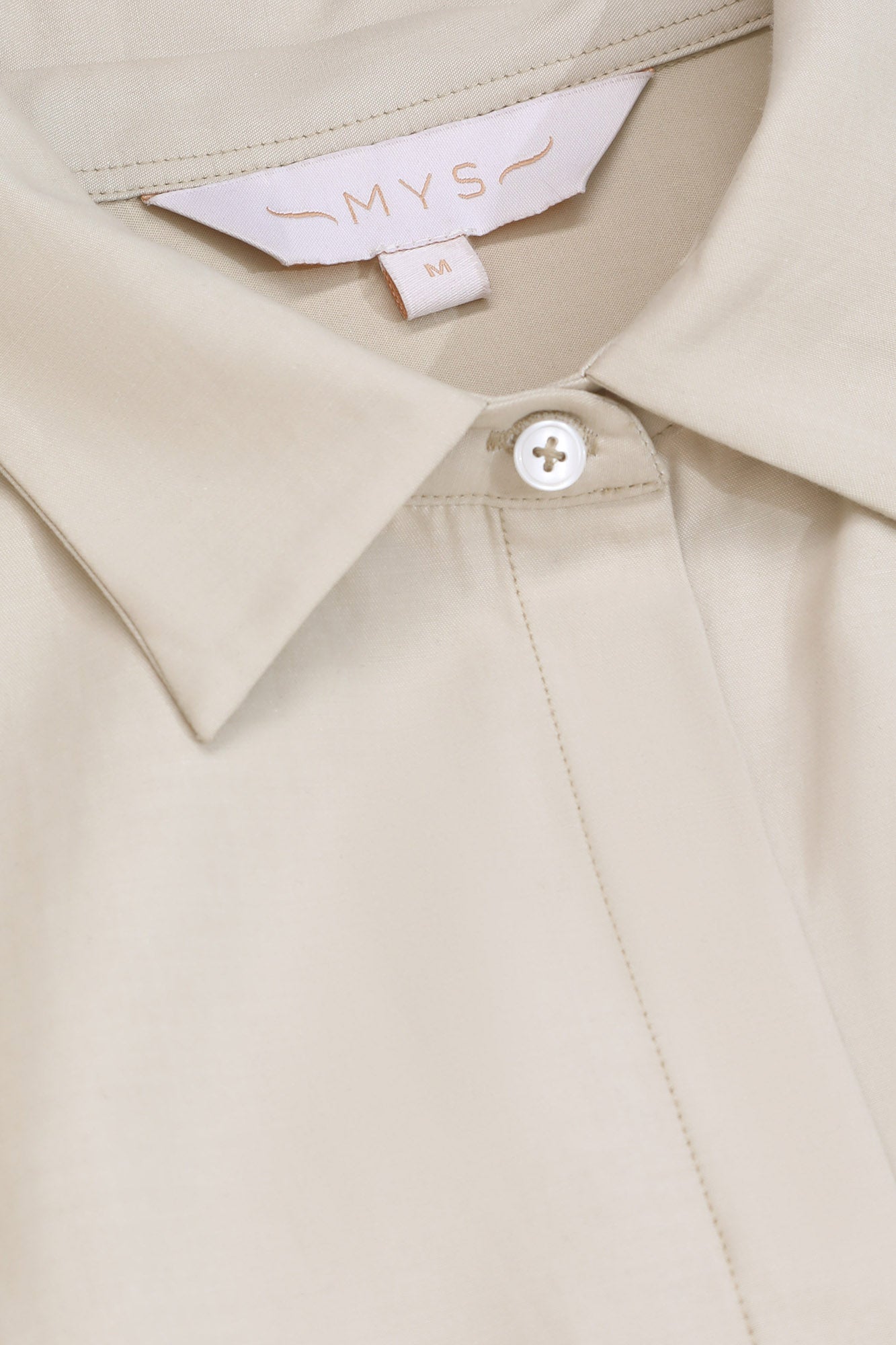 Taupe Relaxed Hem Tie Shirt