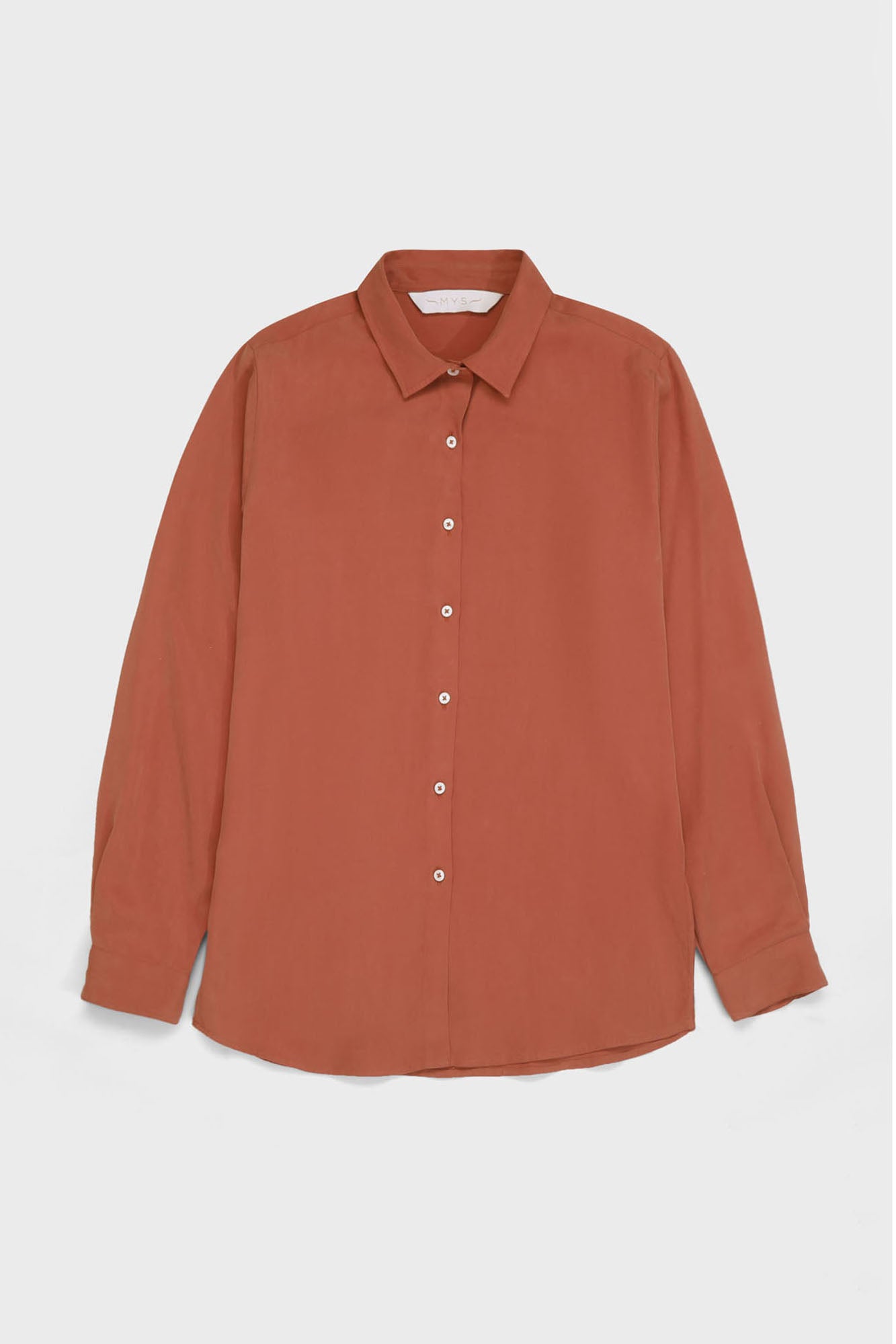 Brick Tencel Regular Fit Shirt