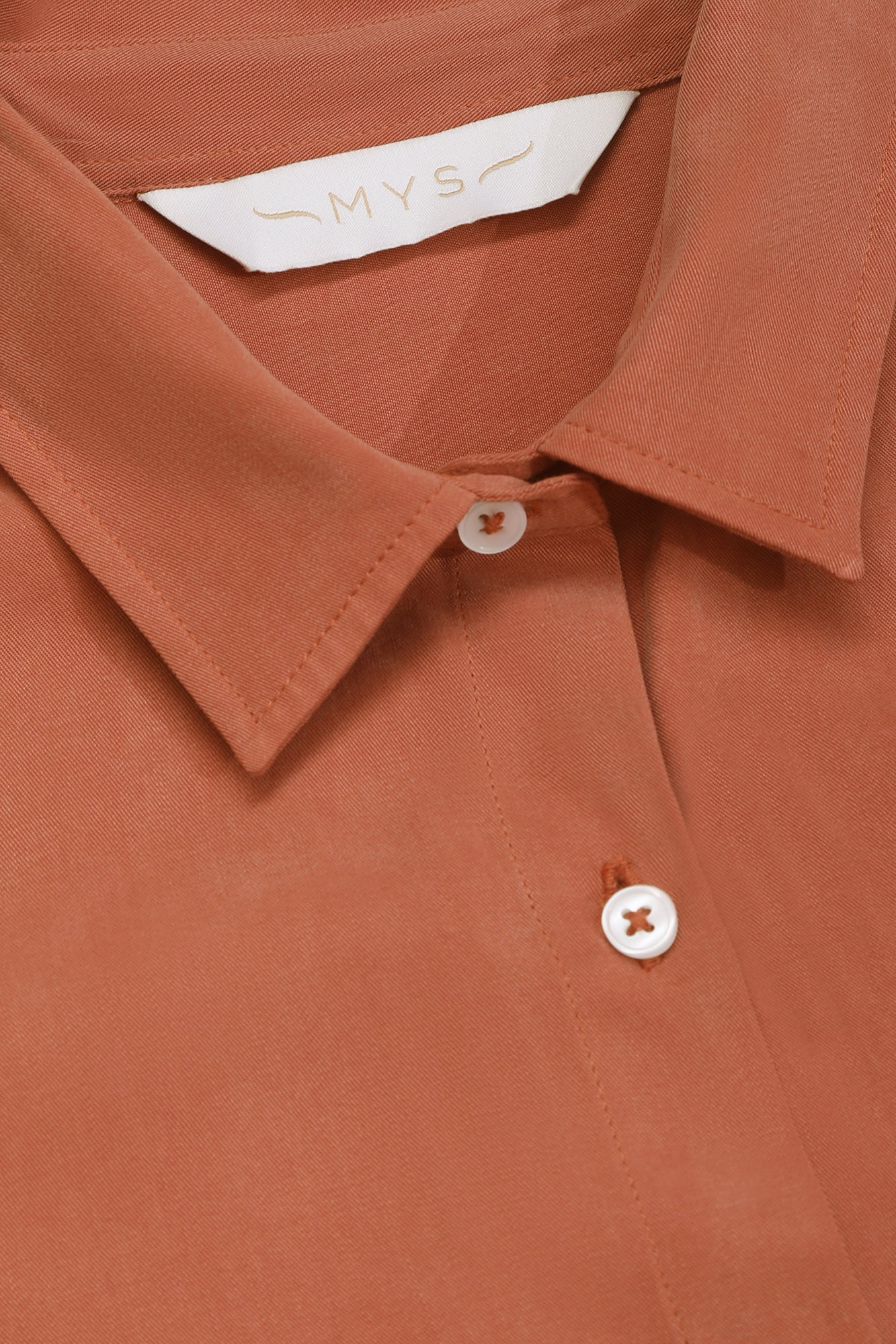 Brick Tencel Regular Fit Shirt