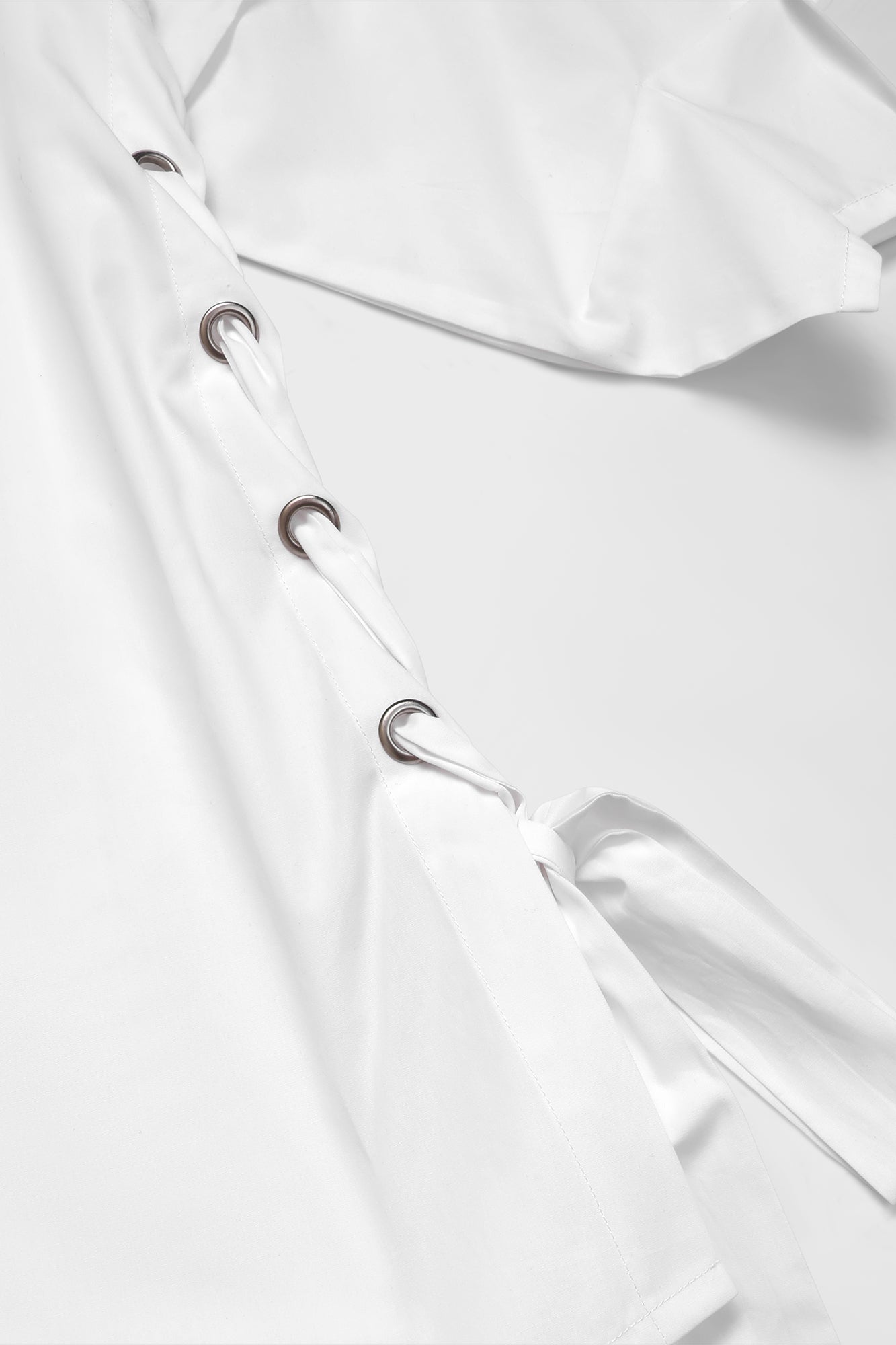 White Side Tie Shirt