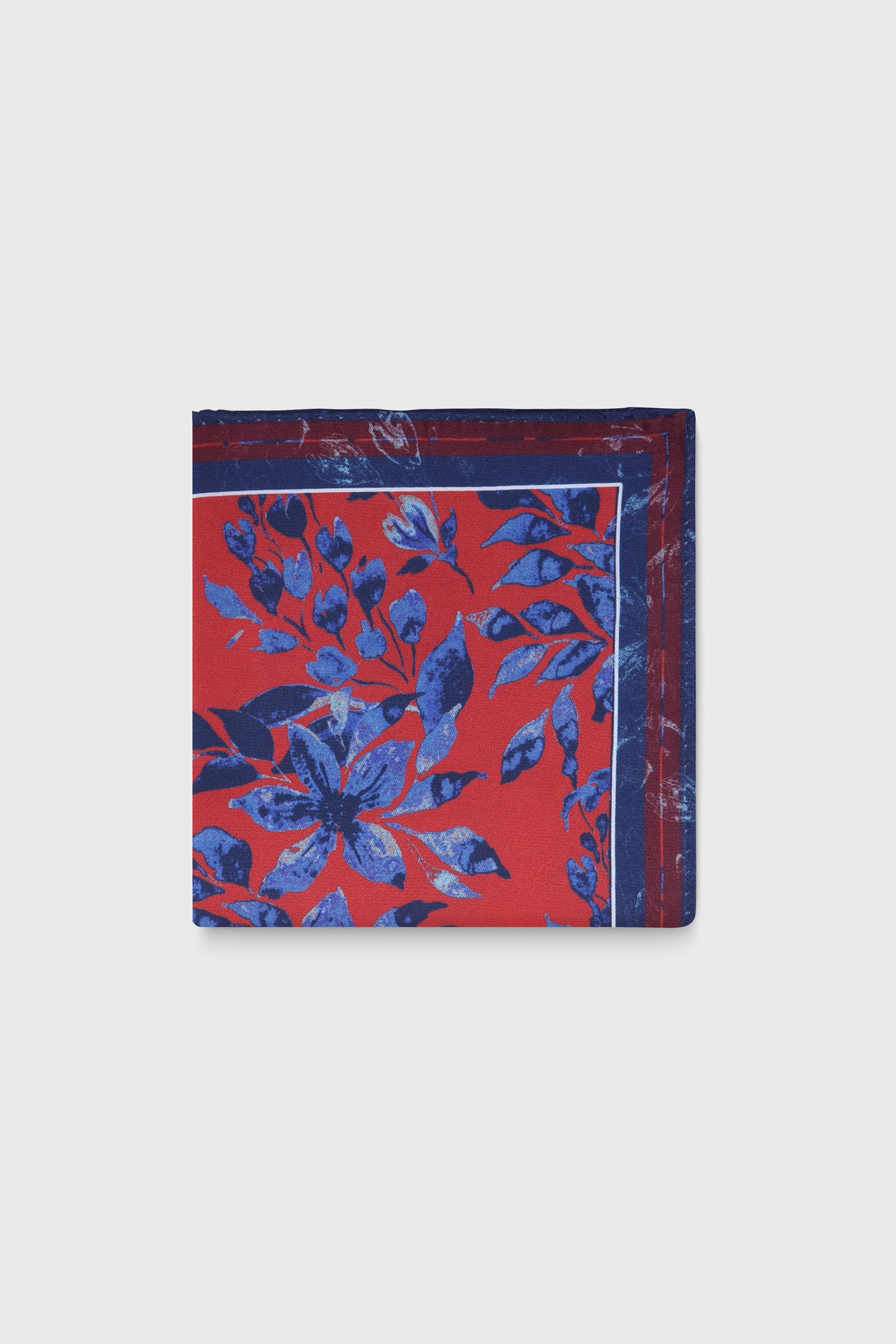 Orange Floral Pocket Square