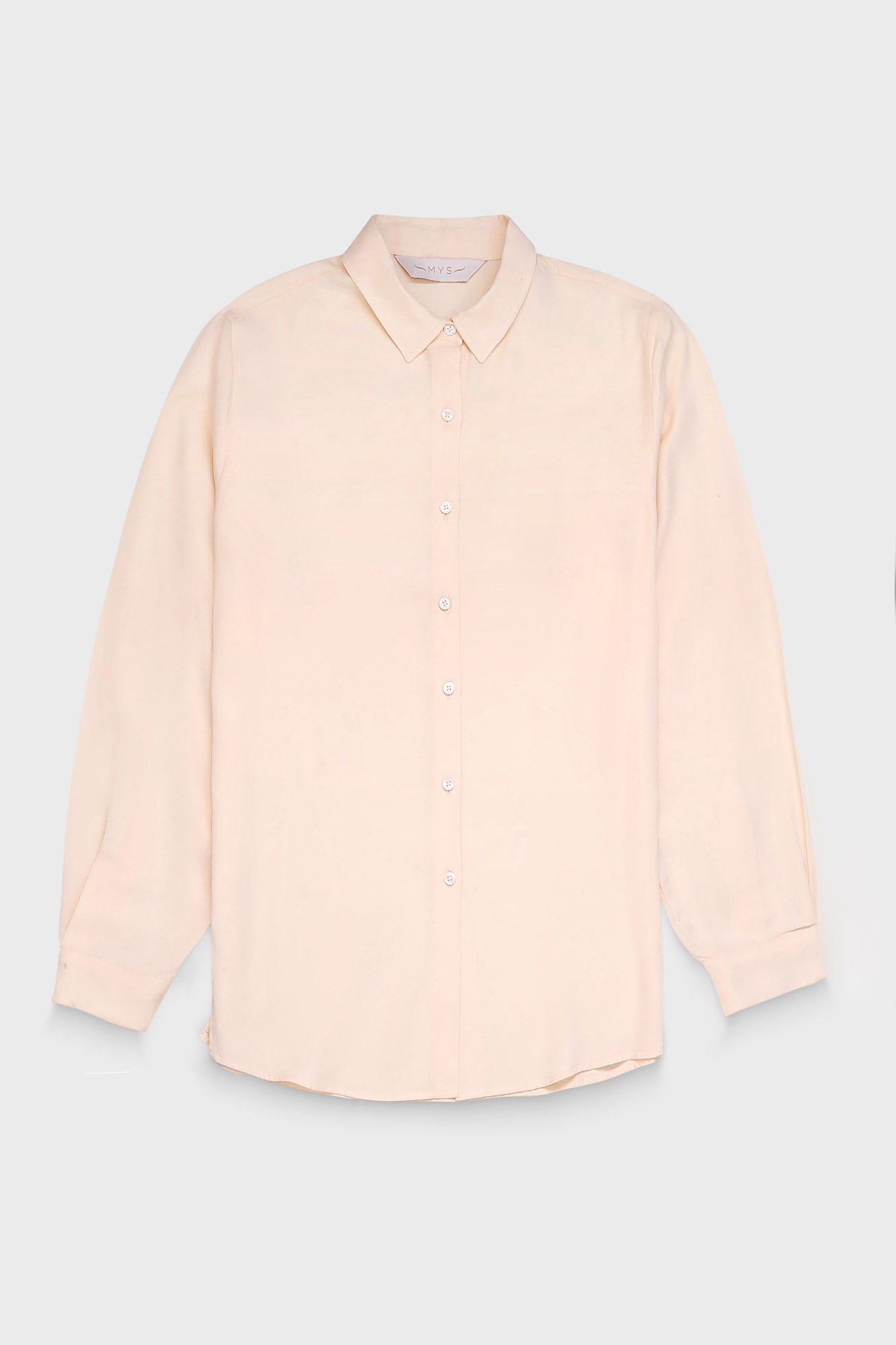Cream Tencel Regular Fit Shirt