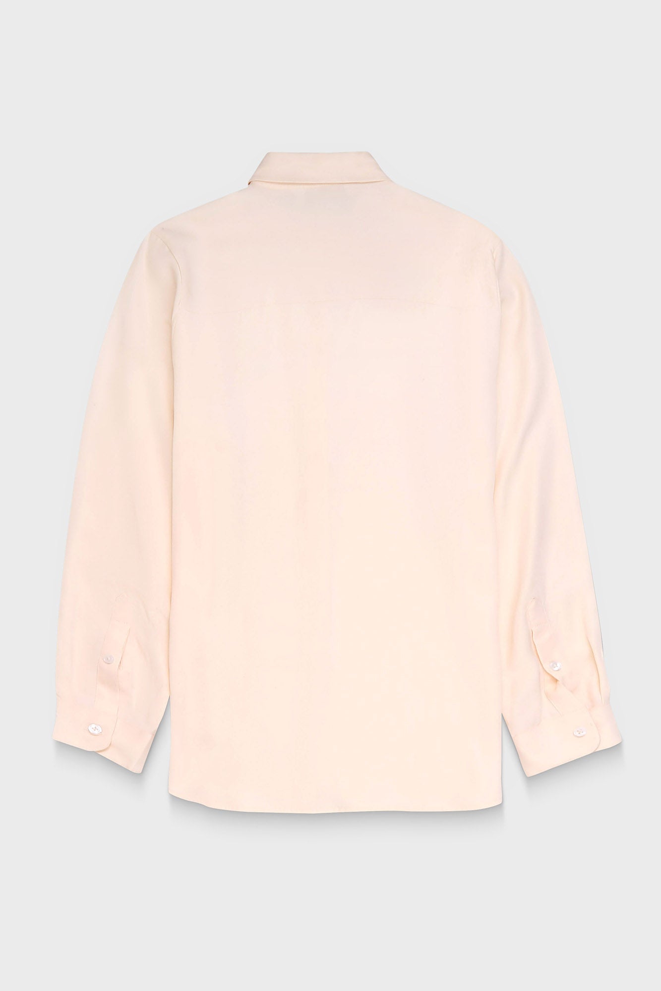 Cream Tencel Regular Fit Shirt