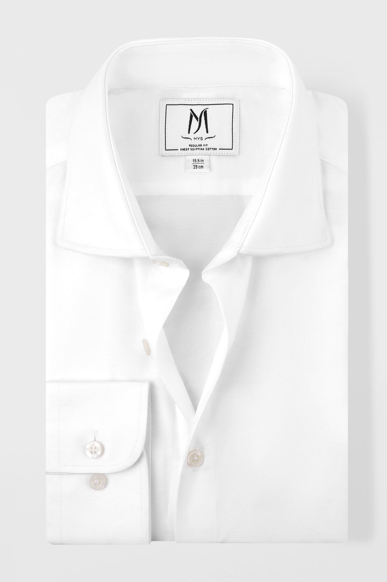 White Twill Tencel Shirt - Regular Fit
