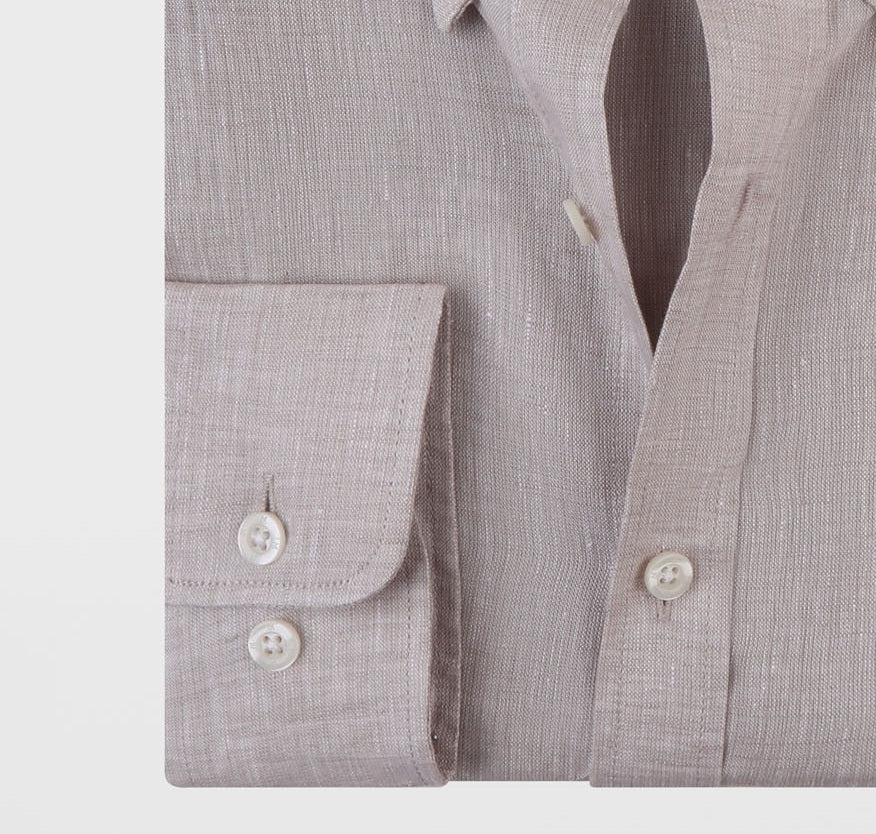 Pure Linen Button-Down Shirt