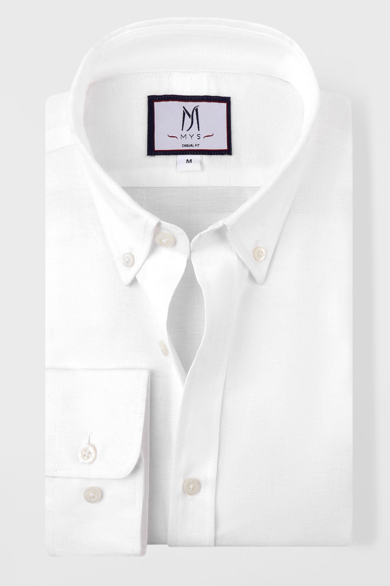 White Cotton Linen Shirt